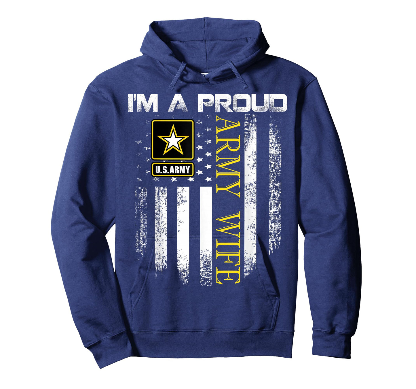 Vintage I'm A Proud Army Wife With American Flag Gift T-Shirt