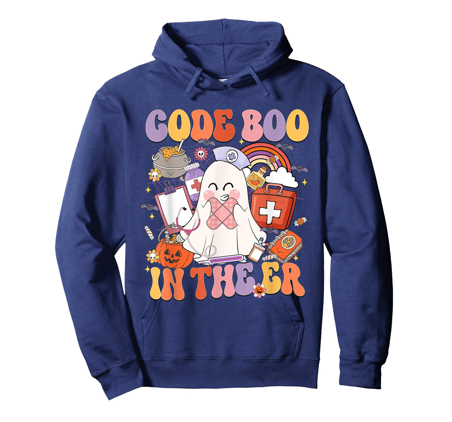 Code Boo In The ER Emergency Room Nurse Boo Halloween T-Shirt