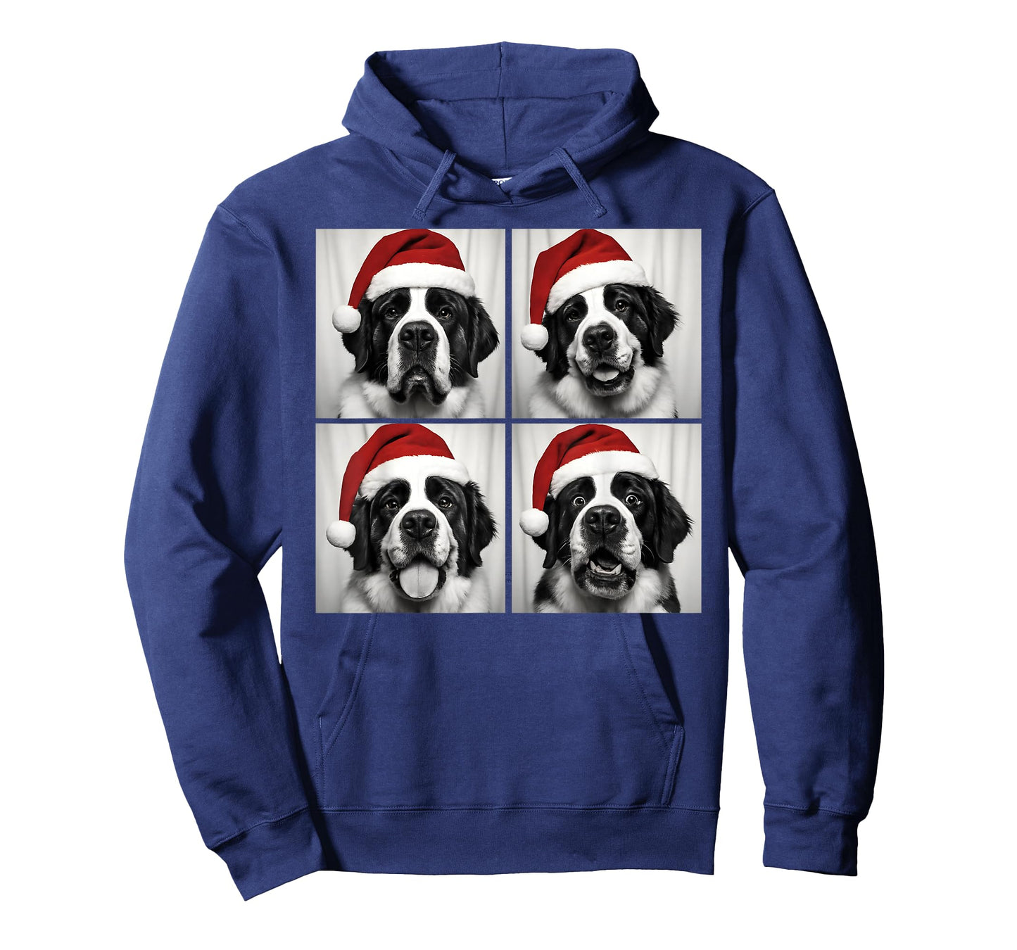 Funny Christmas Saint Bernard Santa Dog Lover Photo Booth T-Shirt