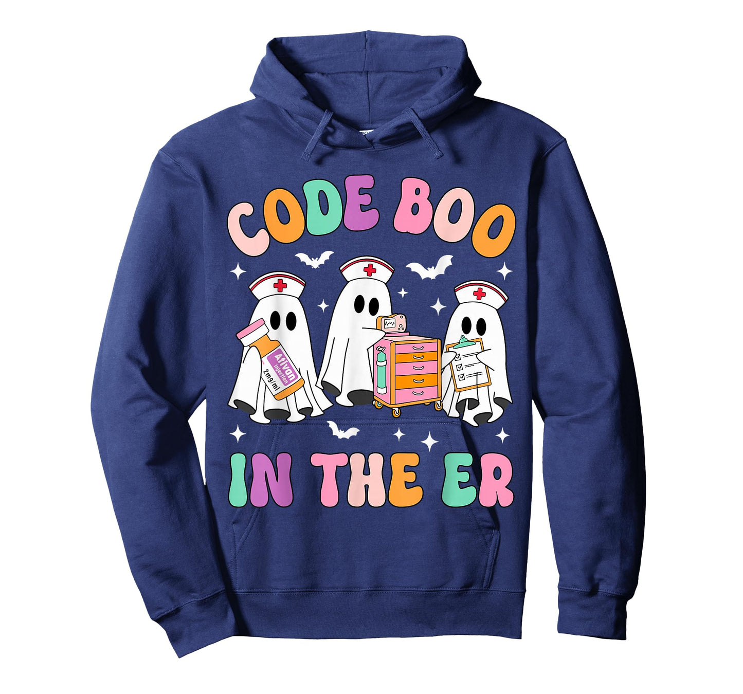 Code Boo In The ER Nurse Ghost Halloween Costume Nursing T-Shirt