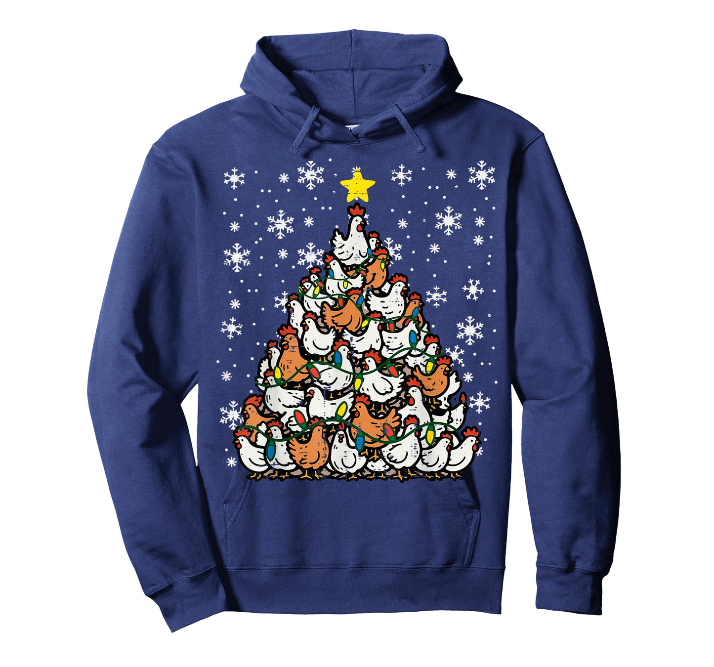 Christmas Chickens Xmas Tree Hens Farm Farmer Women Kids Men T-Shirt