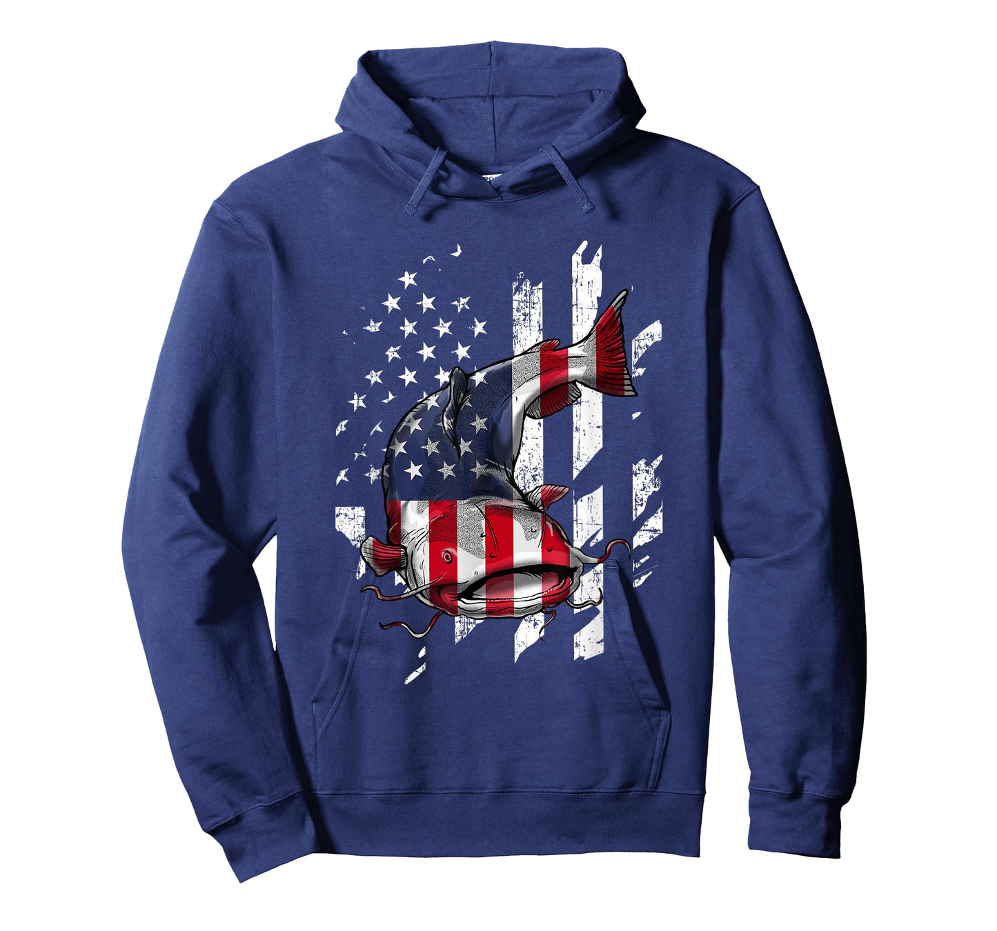 Catfishing American Flag - Catfish Angler Fisherman T-Shirt