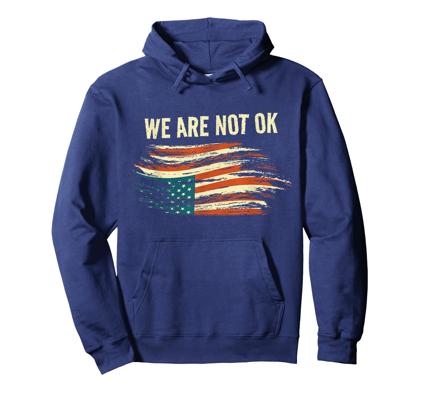 We Are Not Ok Upside Down Flag American Vintage Politics T-Shirt