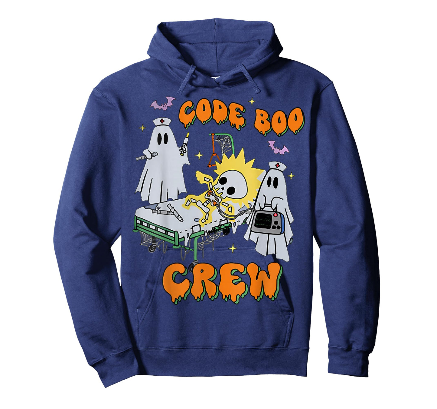Code Boo Crew, Funny Ghost Nurse Halloween, Ghost ER Nurse T-Shirt