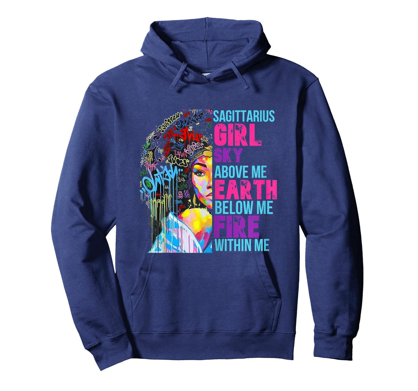 Womens Fire Within Sagittarius Girl Black Woman November Birthday T-Shirt