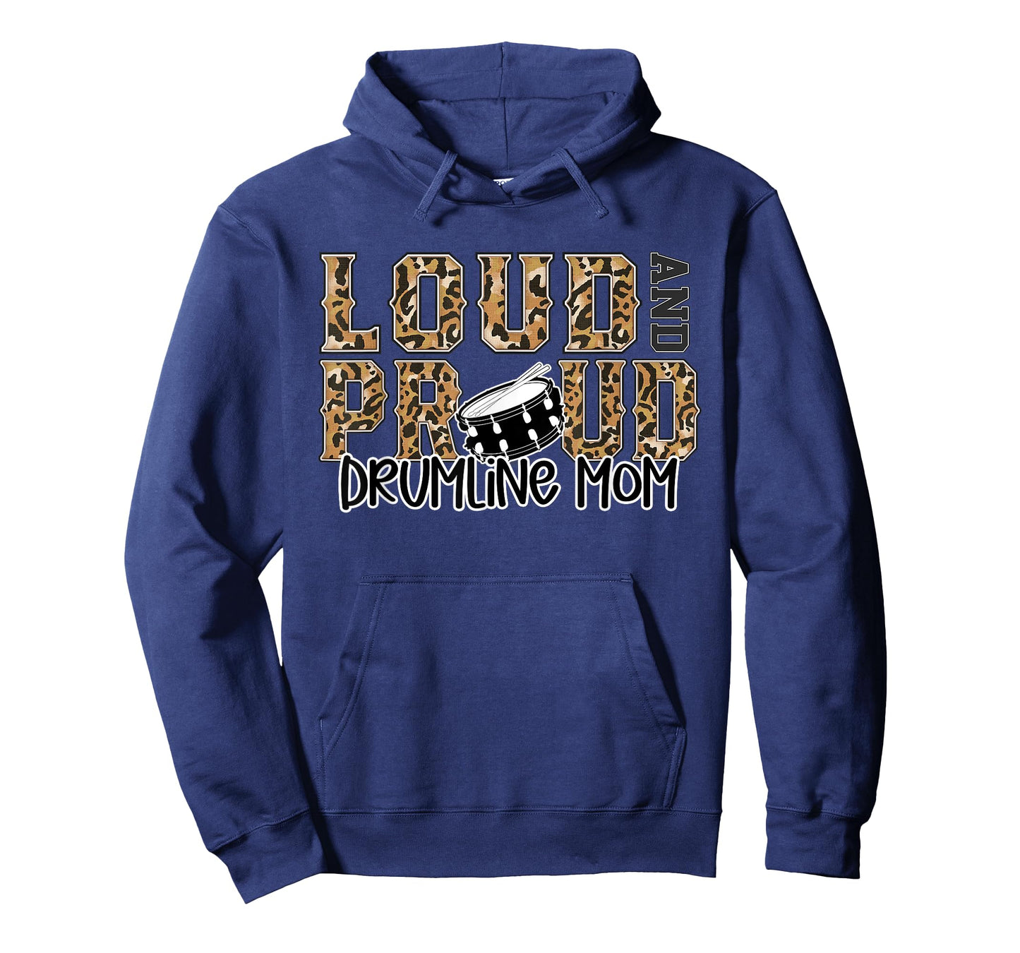 Loud Proud Drumline Mom Leopard Print Cheetah Pattern T-Shirt