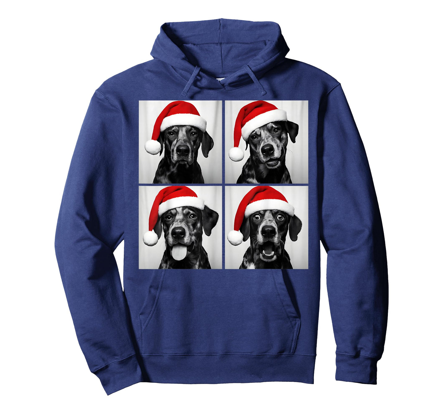 Funny Christmas Catahoula Leopard Dog Santa Photo Booth T-Shirt