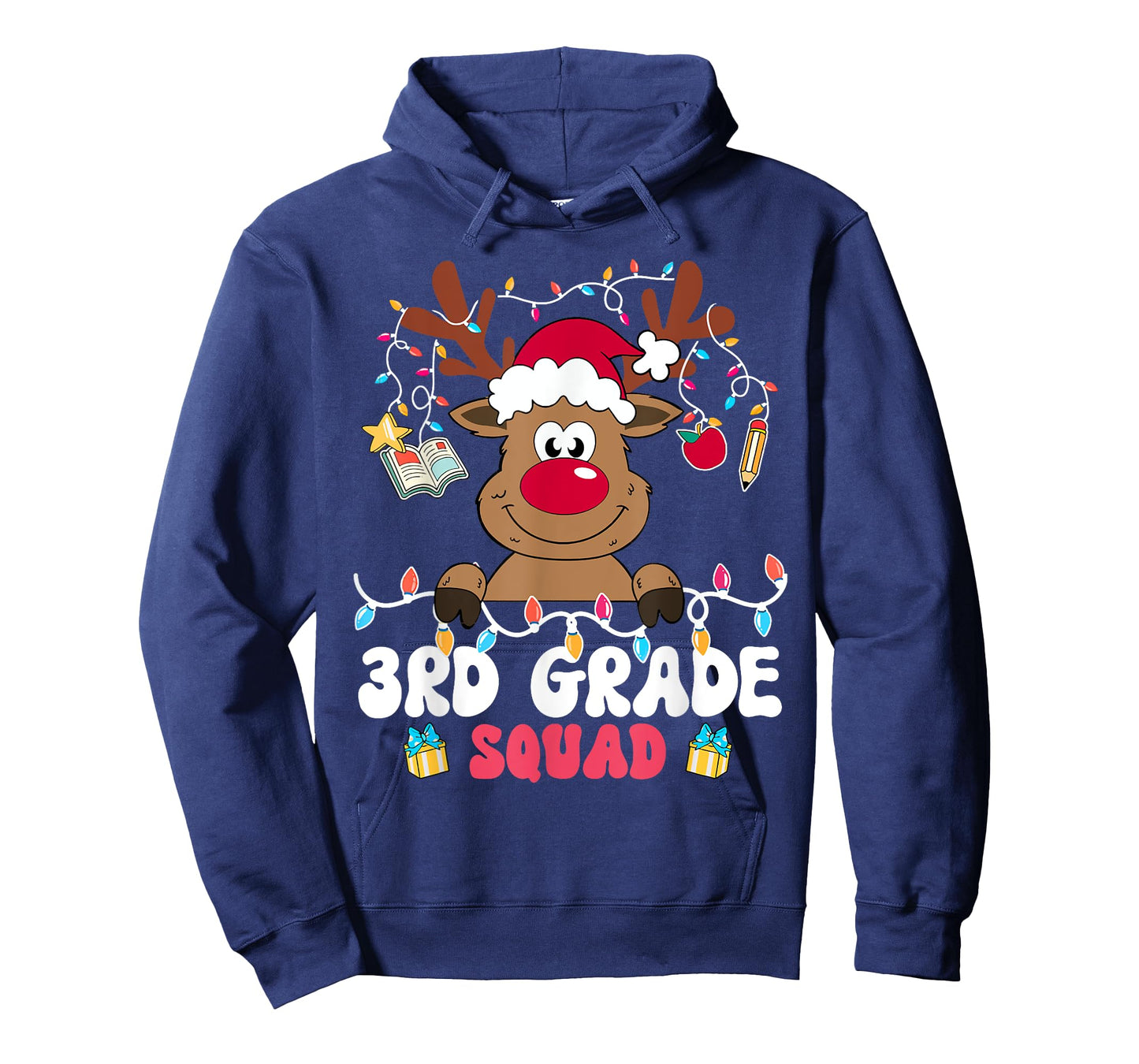 3rd Grade Squad Reindeer Christmas Third Grade Teacher Xmas T-Shirt