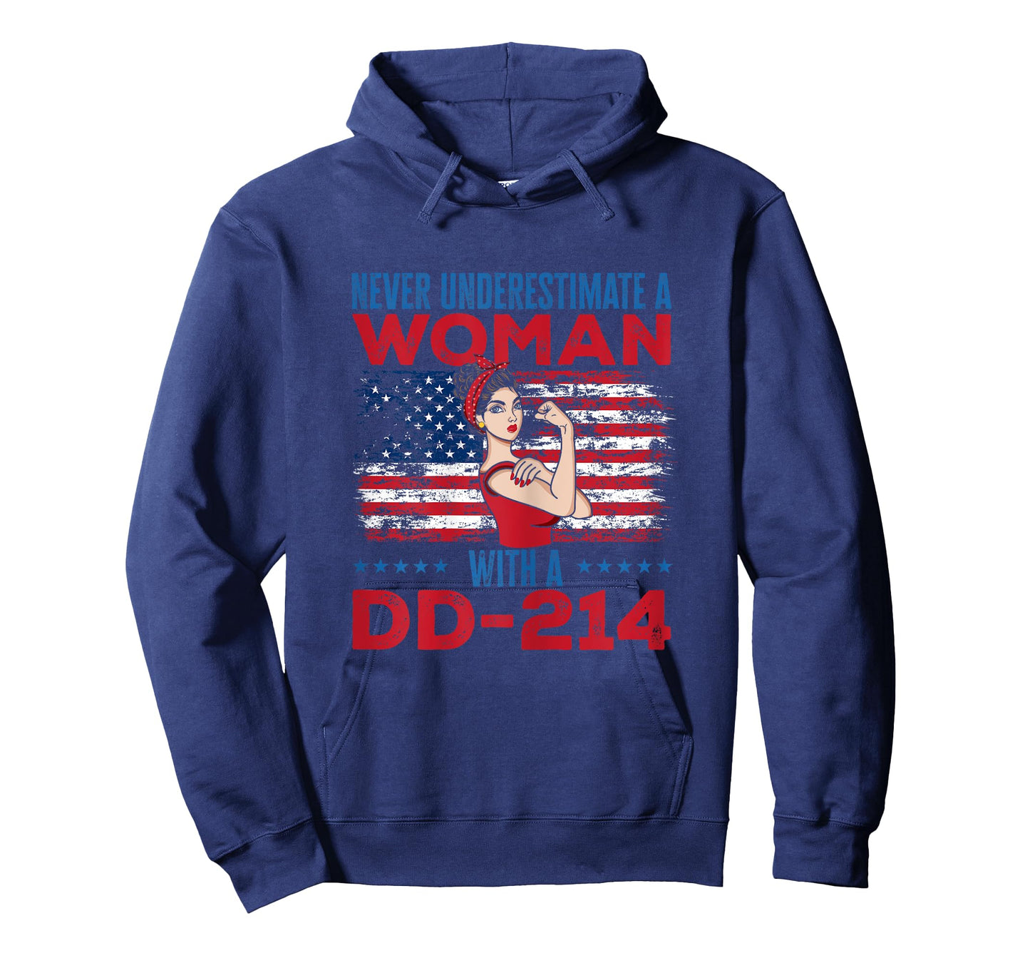 Never Underestimate A Woman With A Dd-214 Veteran's Day T-Shirt