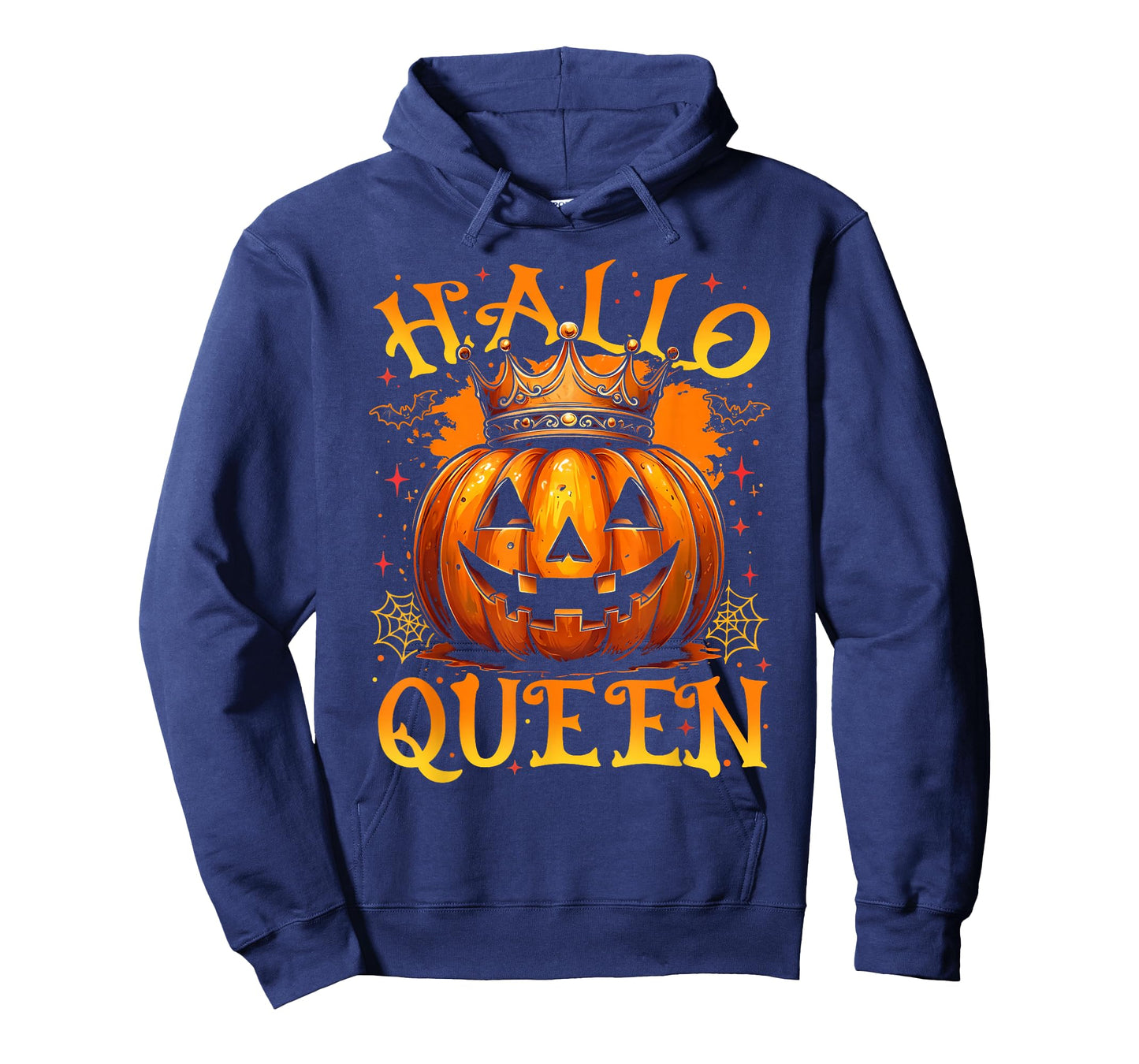 Hallo Queen Halloween Pumpkin Queen Crown Girl Women T-Shirt