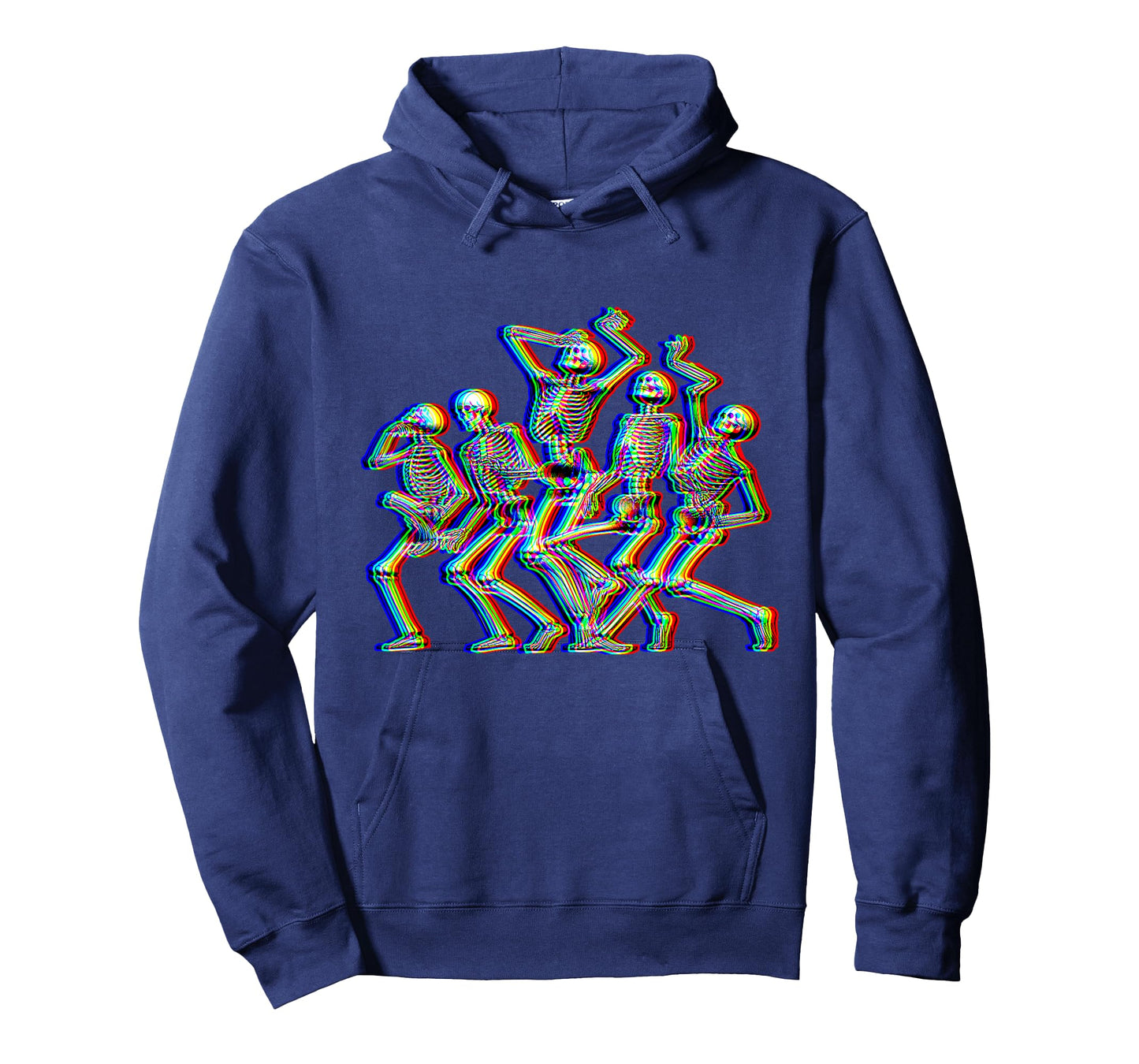 Trippy Skeletons Dancing Music Optical Illusion EDM Raver T-Shirt