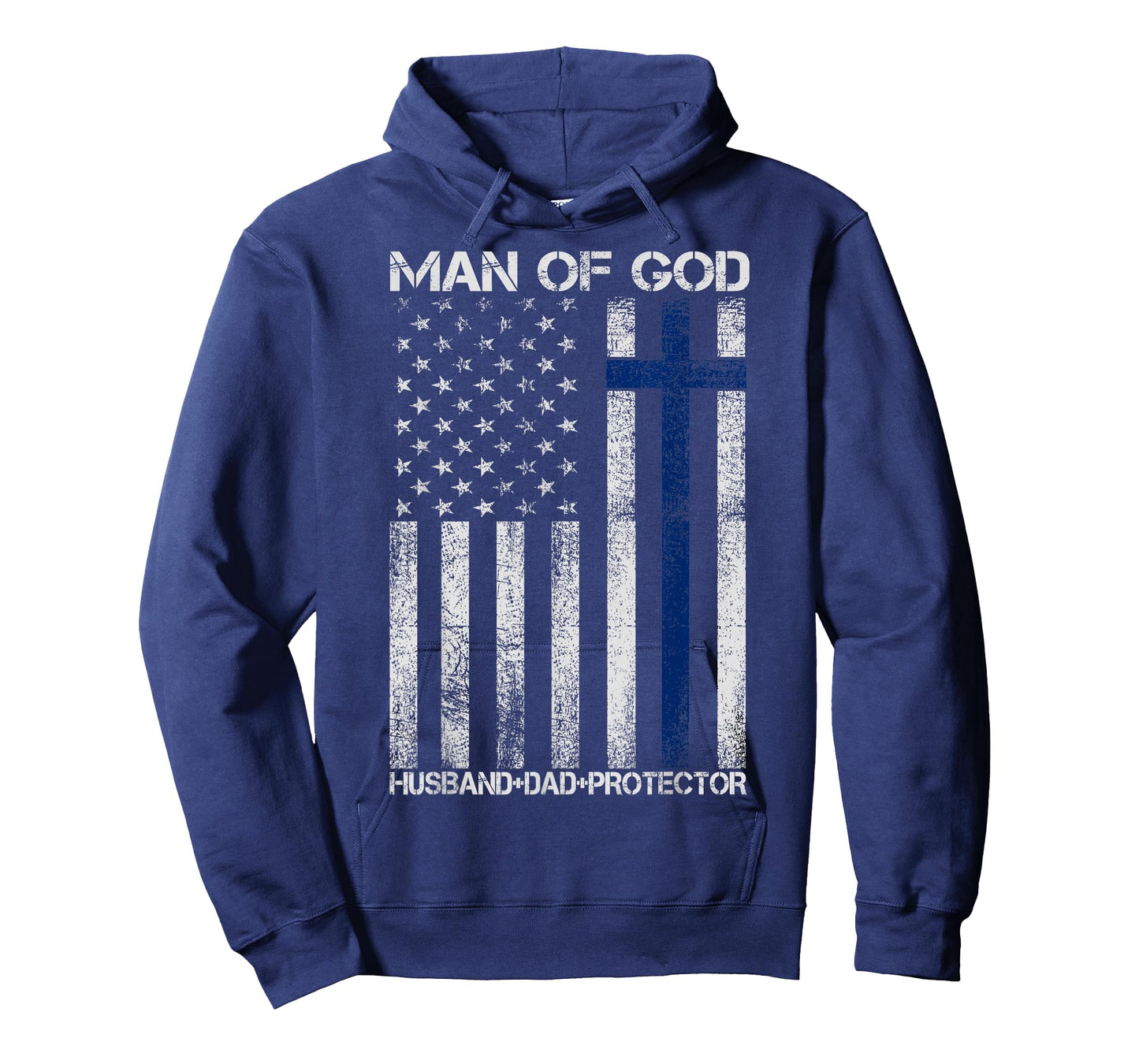 Religious Cross Fathers Day Man of God Husband Dad Protector T-Shirt