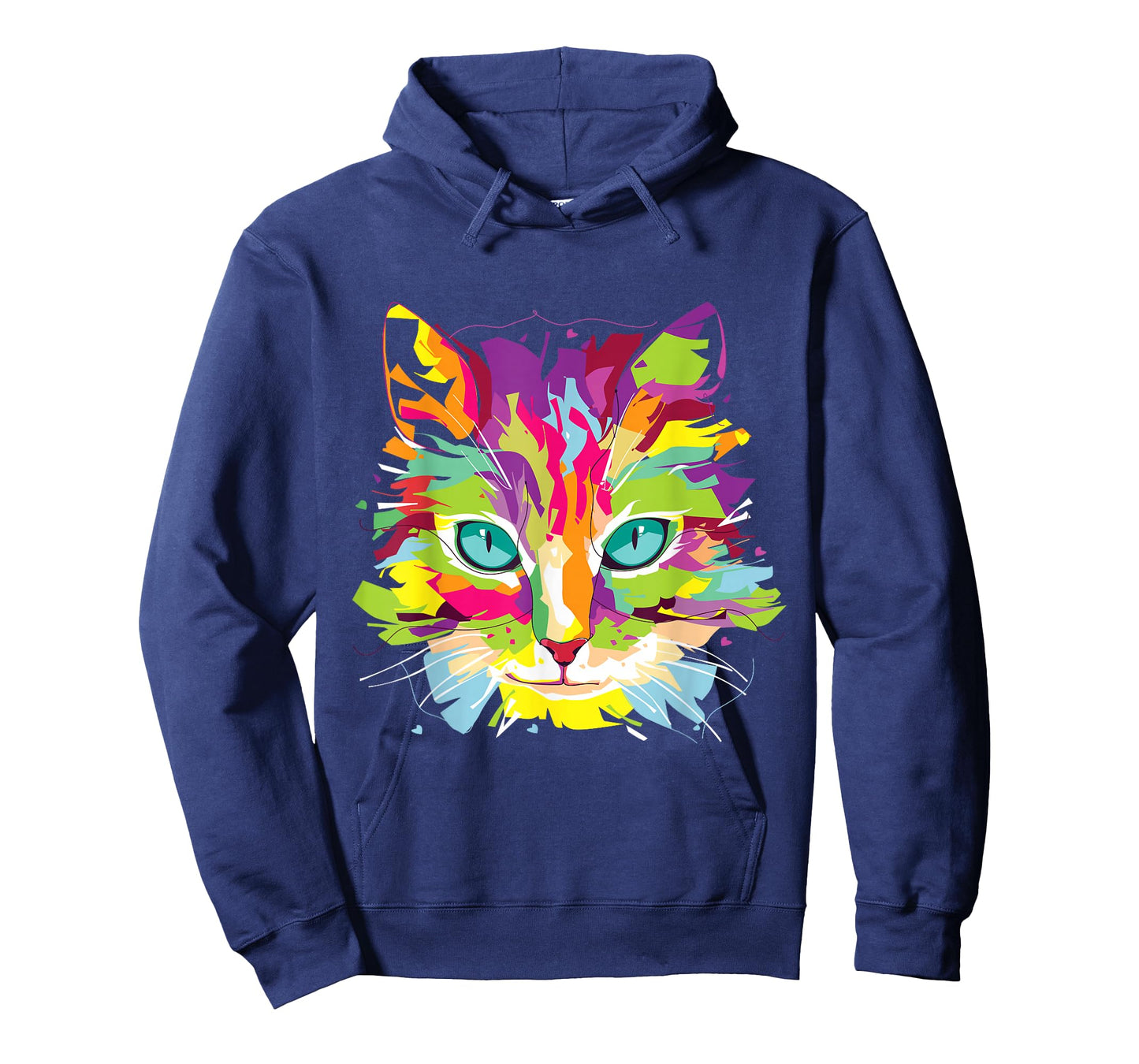 Cat Face Multi-Colored Art Shirt T-Shirt
