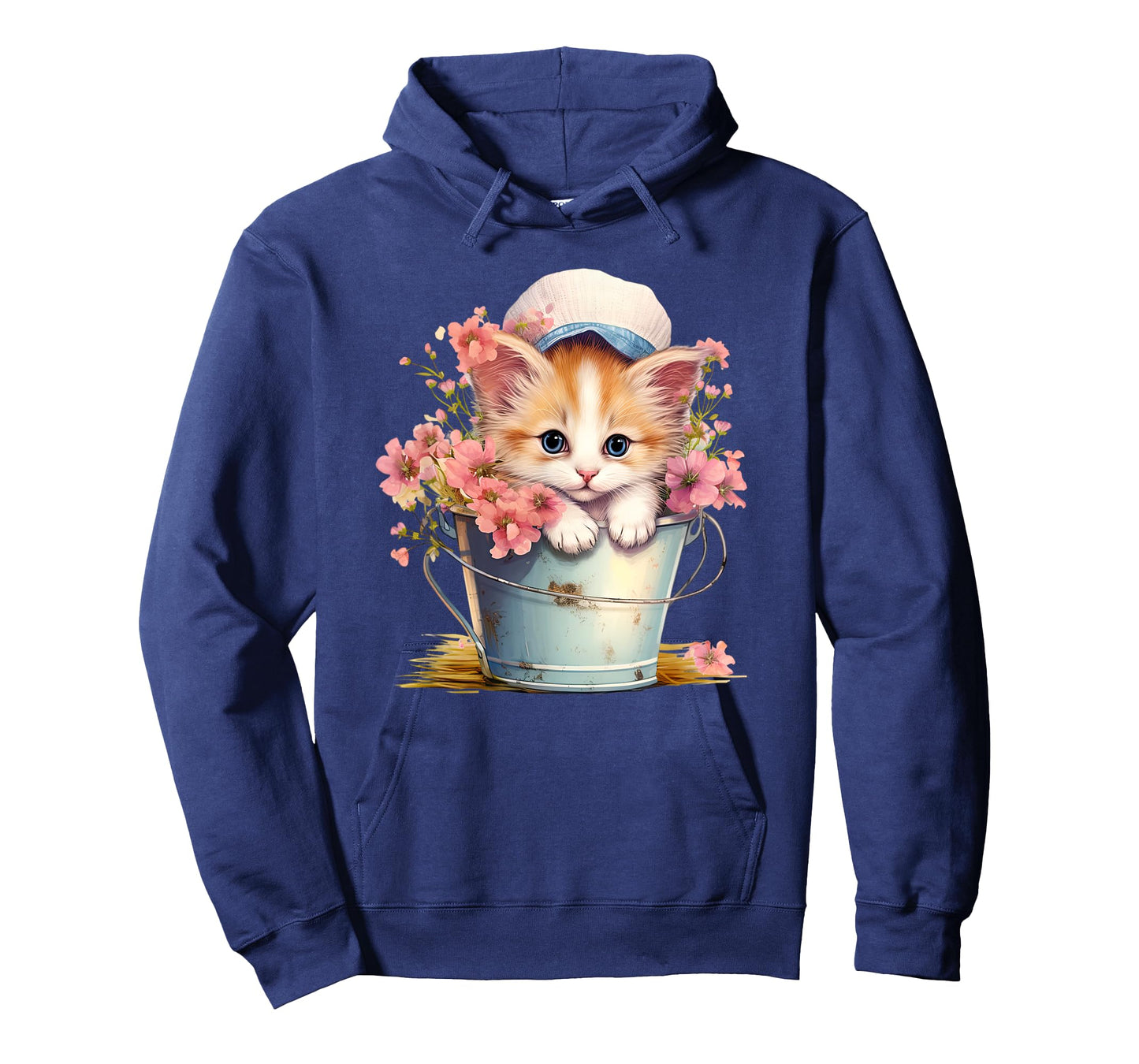 Shy Little Kitten Spring Graphic For Women Girls And Cat Mom T-Shirt