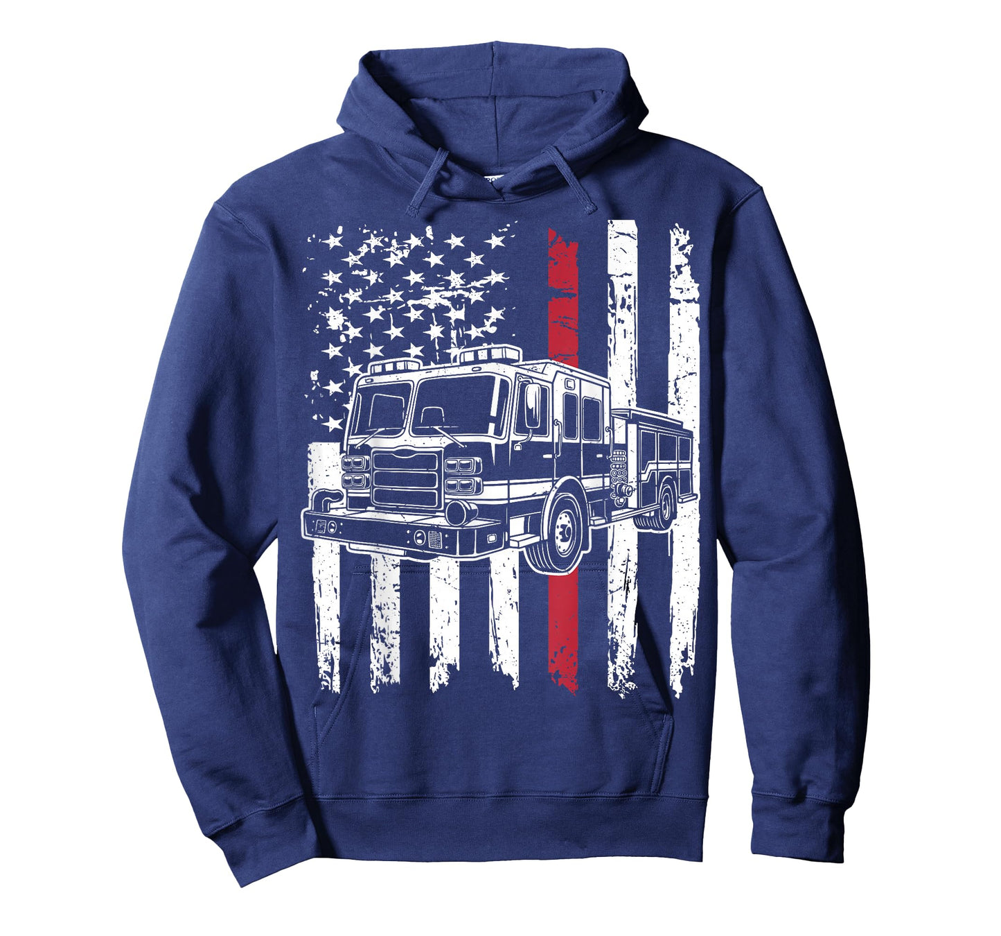 Firetruck USA Flag Firefighter Firemen Fire Rescuer T-Shirt