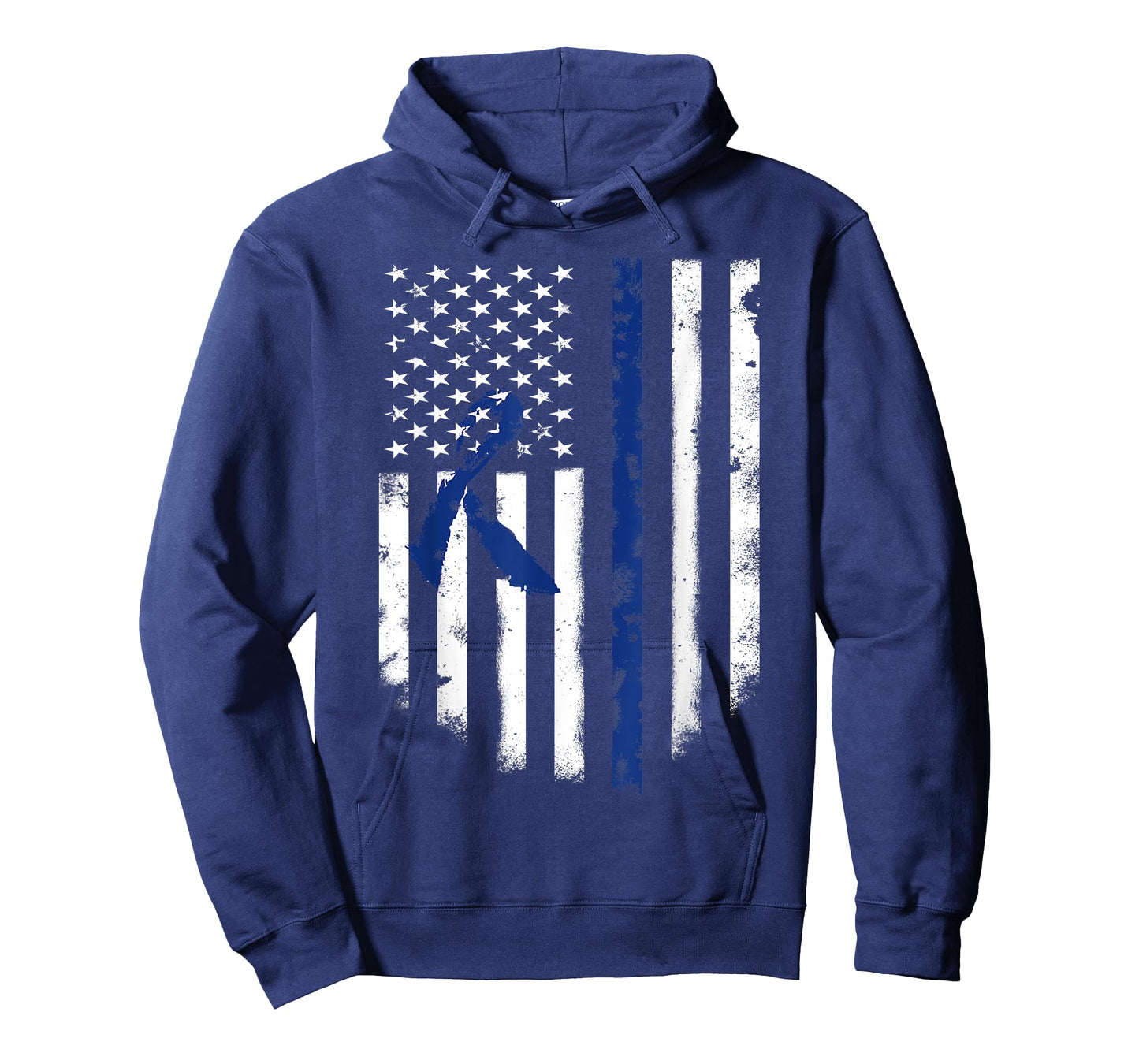 USA Flag ALS Awareness T-Shirt May Month Blue Ribbon Tee Women Kids Men T-Shirt