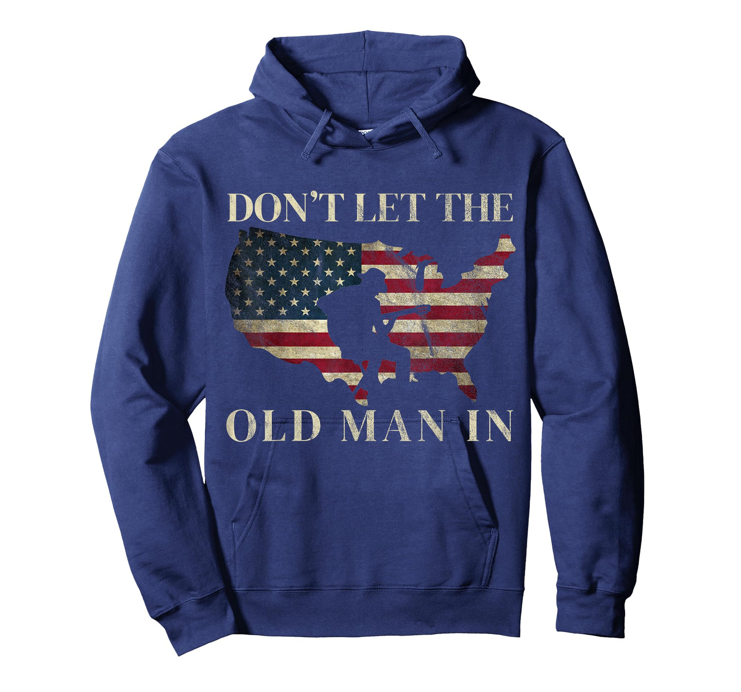 Don't Let The Old Man in Vintage American Flag T-Shirt