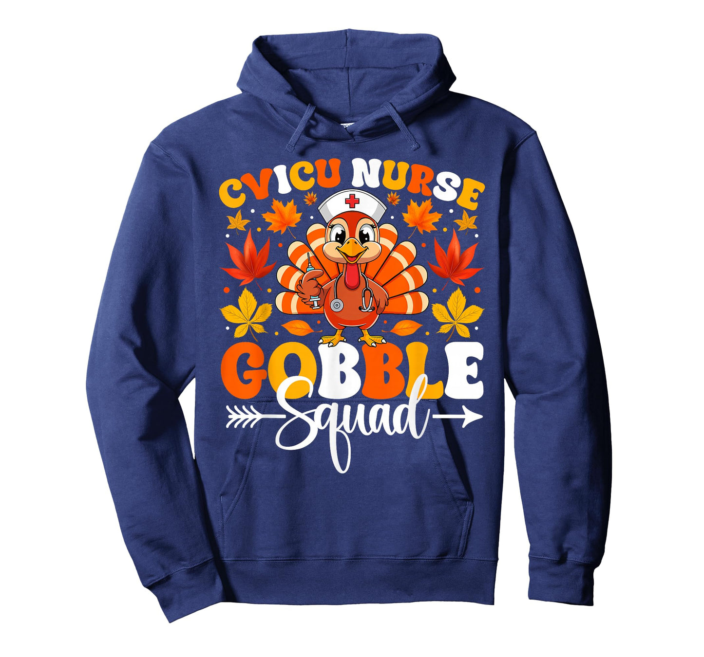 CVICU Nurse Gobble Squad Funny Fall Autumn Thanksgiving T-Shirt