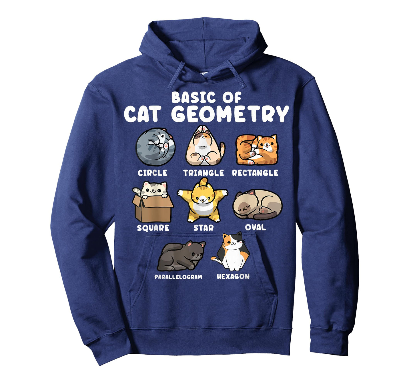 Cat Geometry Math Funny Cat Shapes Design for Cat Lovers T-Shirt