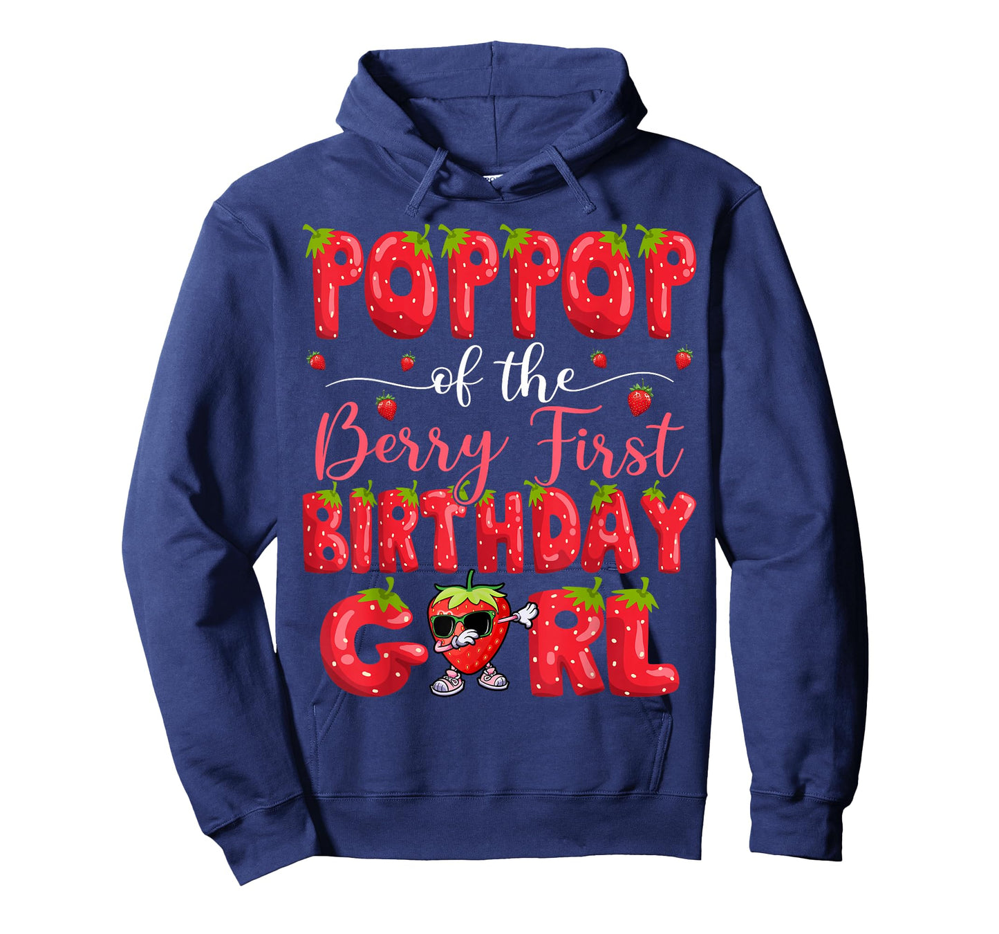 PopPop Of The Berry First Birthday Girl Strawberry Dabbing T-Shirt