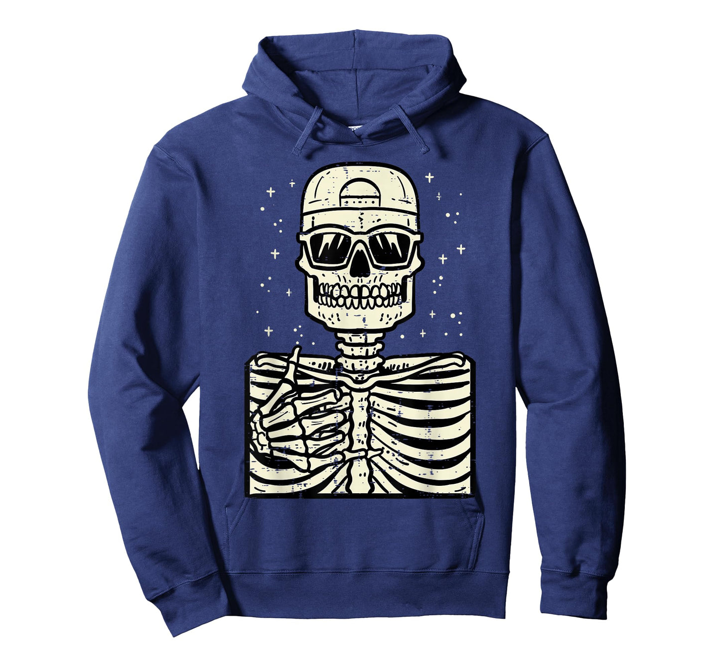 Rocker Skeleton Rock Cool Goth Halloween Men Boys Kids Teen T-Shirt