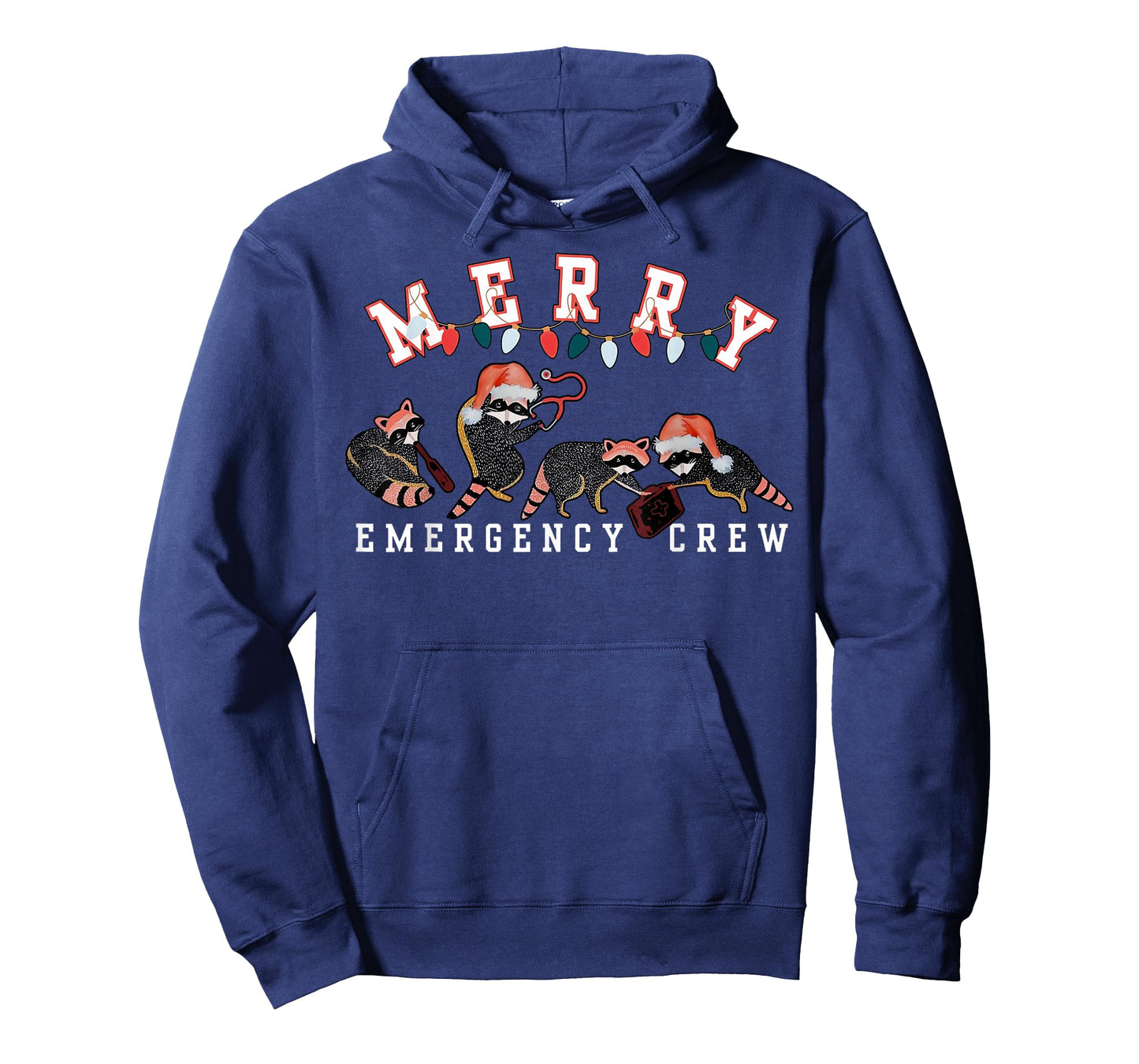 Cute Raccoon Emergency Nurse Crew Christmas ER Crew Nurse T-Shirt