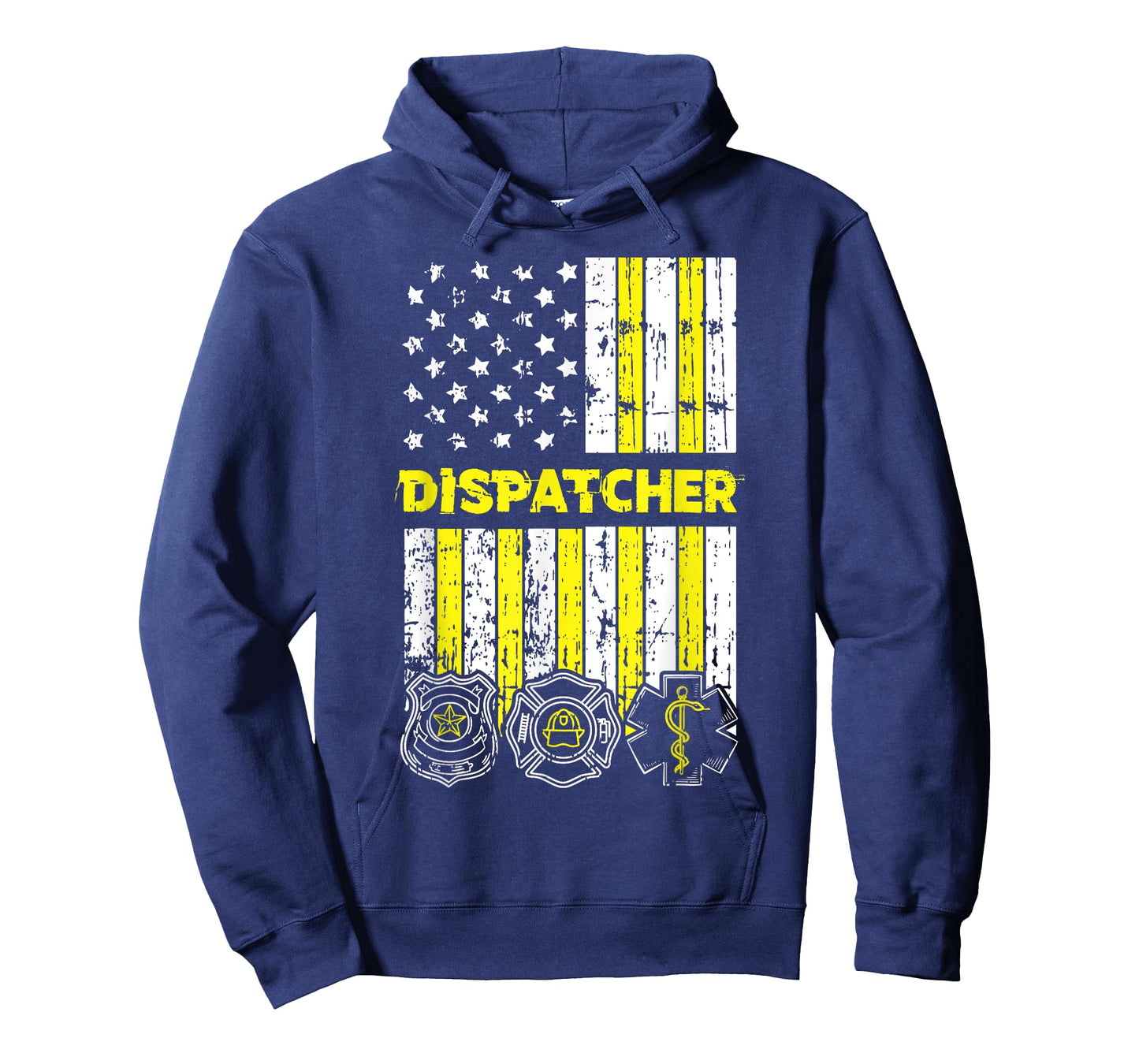 American Flag 911 Operator Dispatch-er Police Fire EMS Gift Women Kids Men T-Shirt