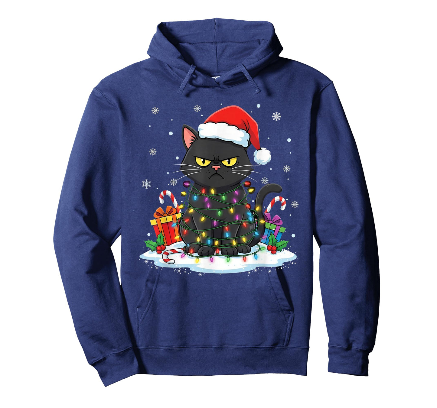 Funny Black Cat Christmas for Men Women Youth Girls T-Shirt