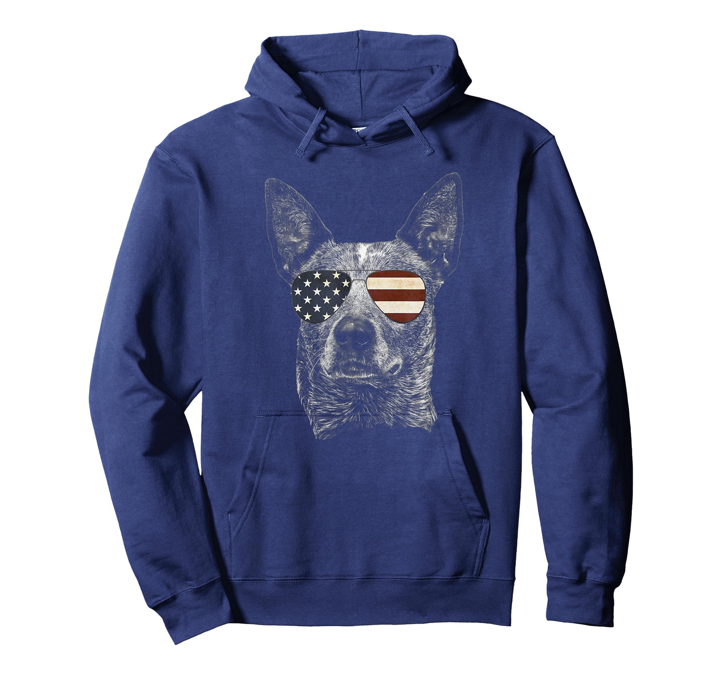 Australian Cattle Dog USA Flag Funny Cute Women Heeler T-Shirt