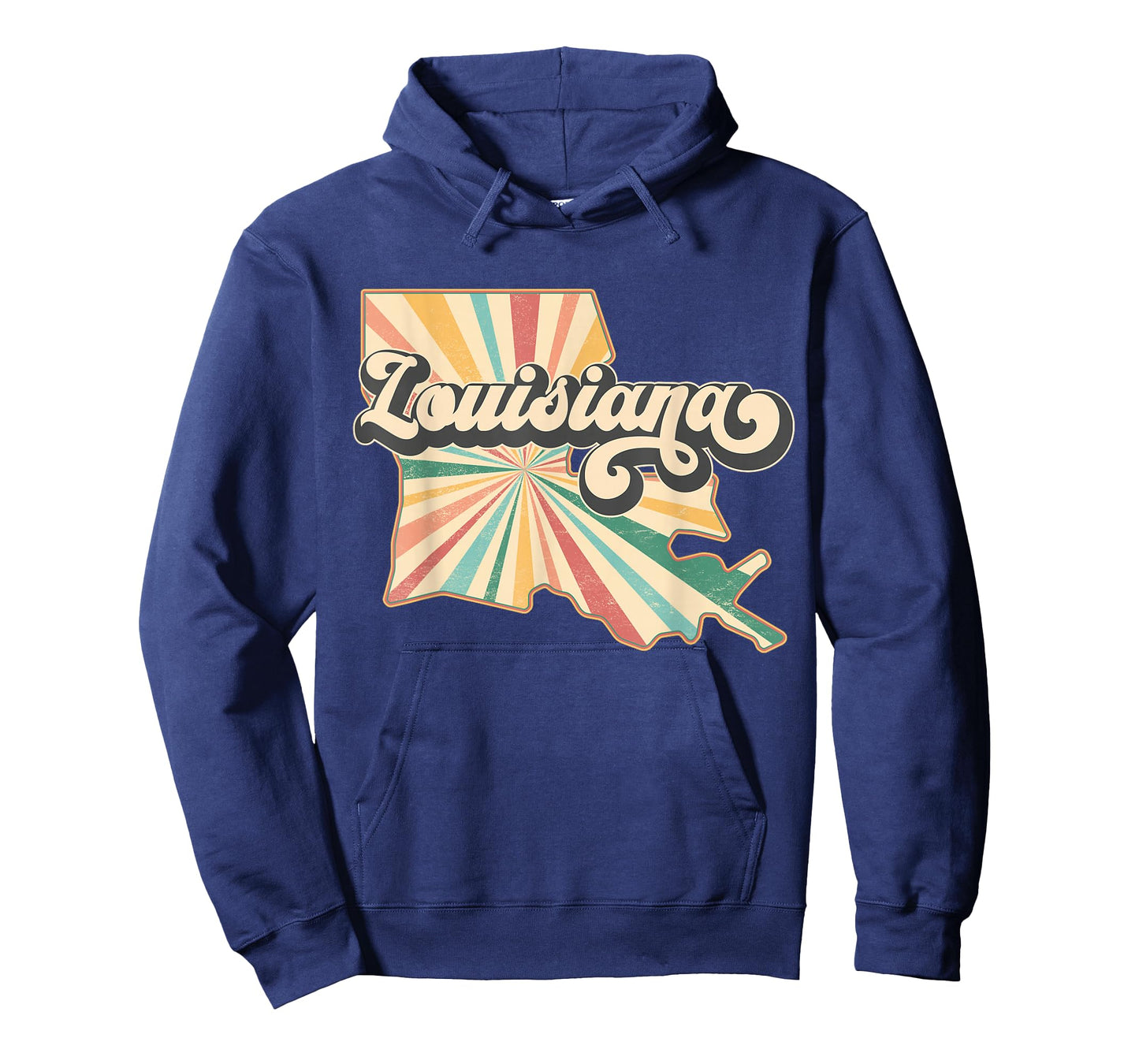 Louisiana State Map - Retro Map Flag Souvenir Men Women Kids T-Shirt