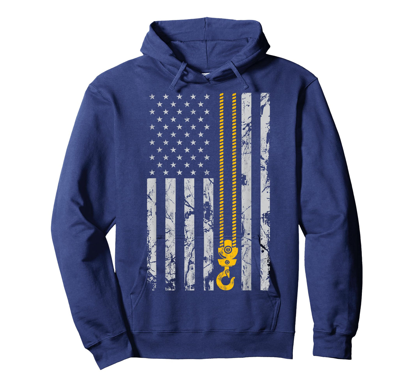 Lifting Hook Thin American Flag Crane Operator gift T-Shirt