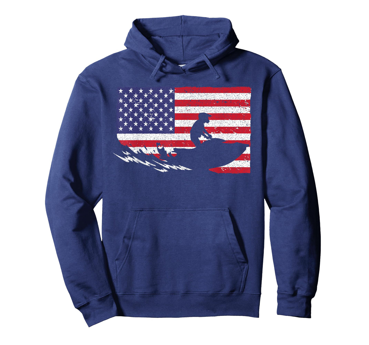 Cool Jet Ski For Men Women Skiers US American Flag Skiing T-Shirt