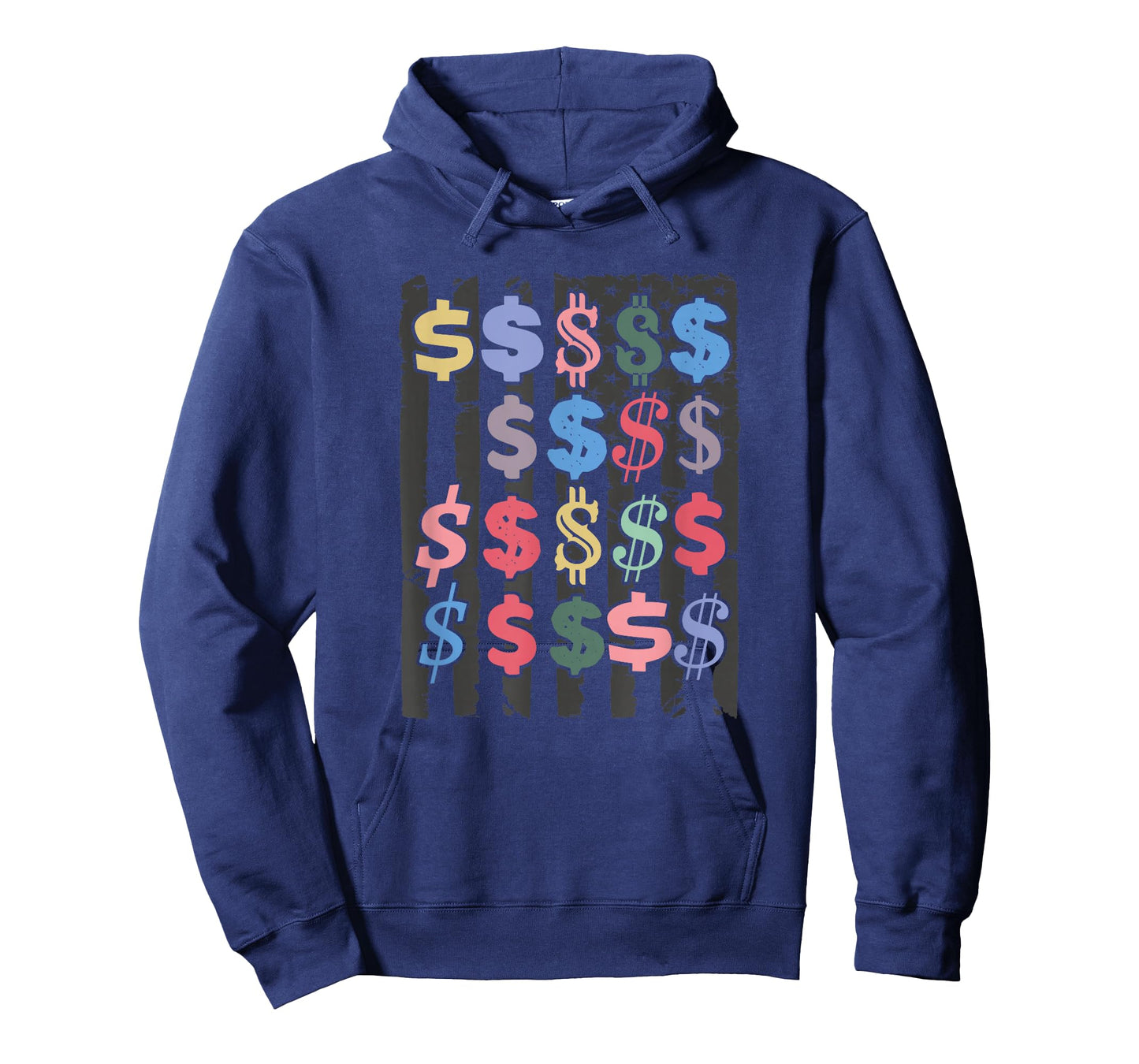 Colorful USA Dollar Sign Tshirt - Novelty Dollar Design T-Shirt