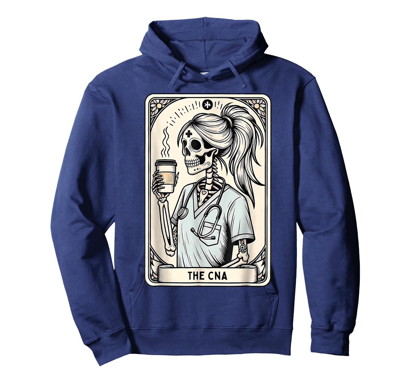 Certified Nurse Assistant Tarot Card Skeleton CNA Halloween T-Shirt
