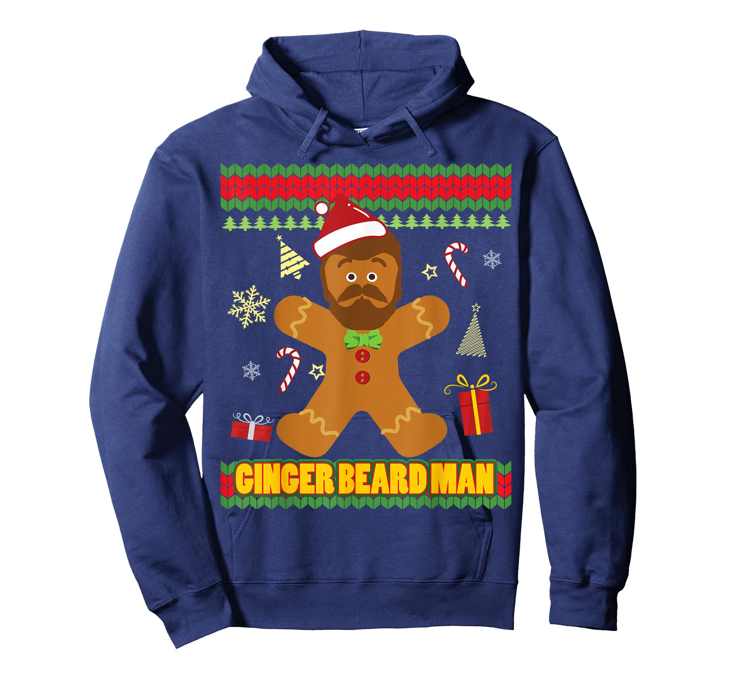 Ugly Ginger Beard Man Holiday Gingerbread Christmas T-Shirt
