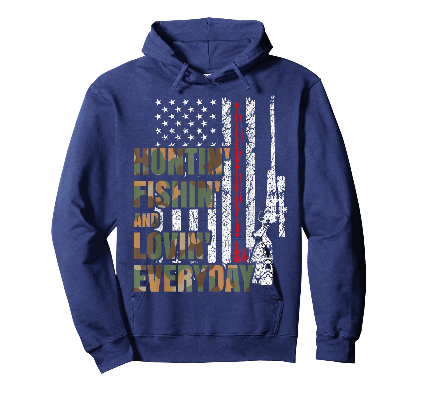 Hunting Fishing Loving Everyday American Deer Hunter Patriot T-Shirt