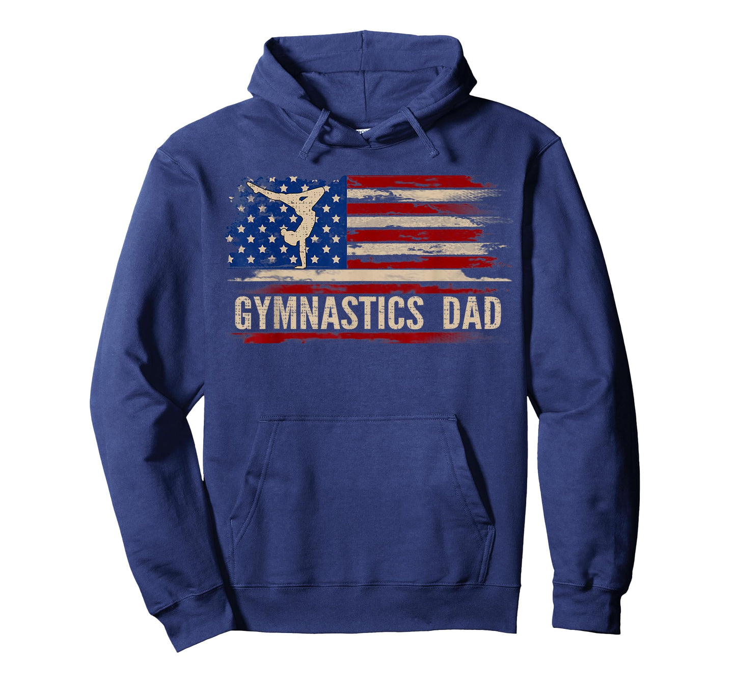 Vintage Gymnastics Dad American USA Flag Sports Gift T-Shirt