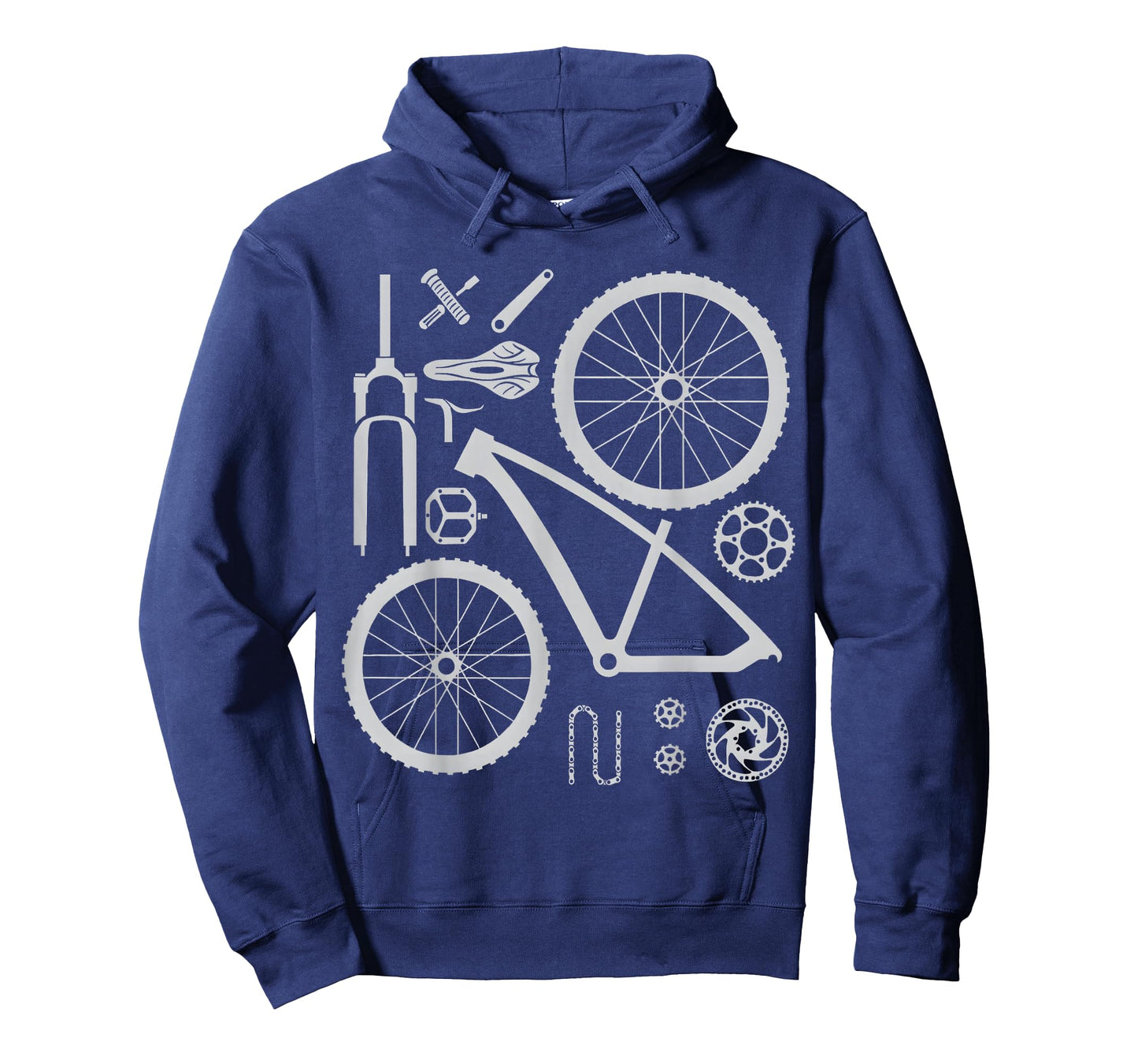 Funny Bicycle Parts Diagram Cycling Bike Mechanic Gifts T-Shirt