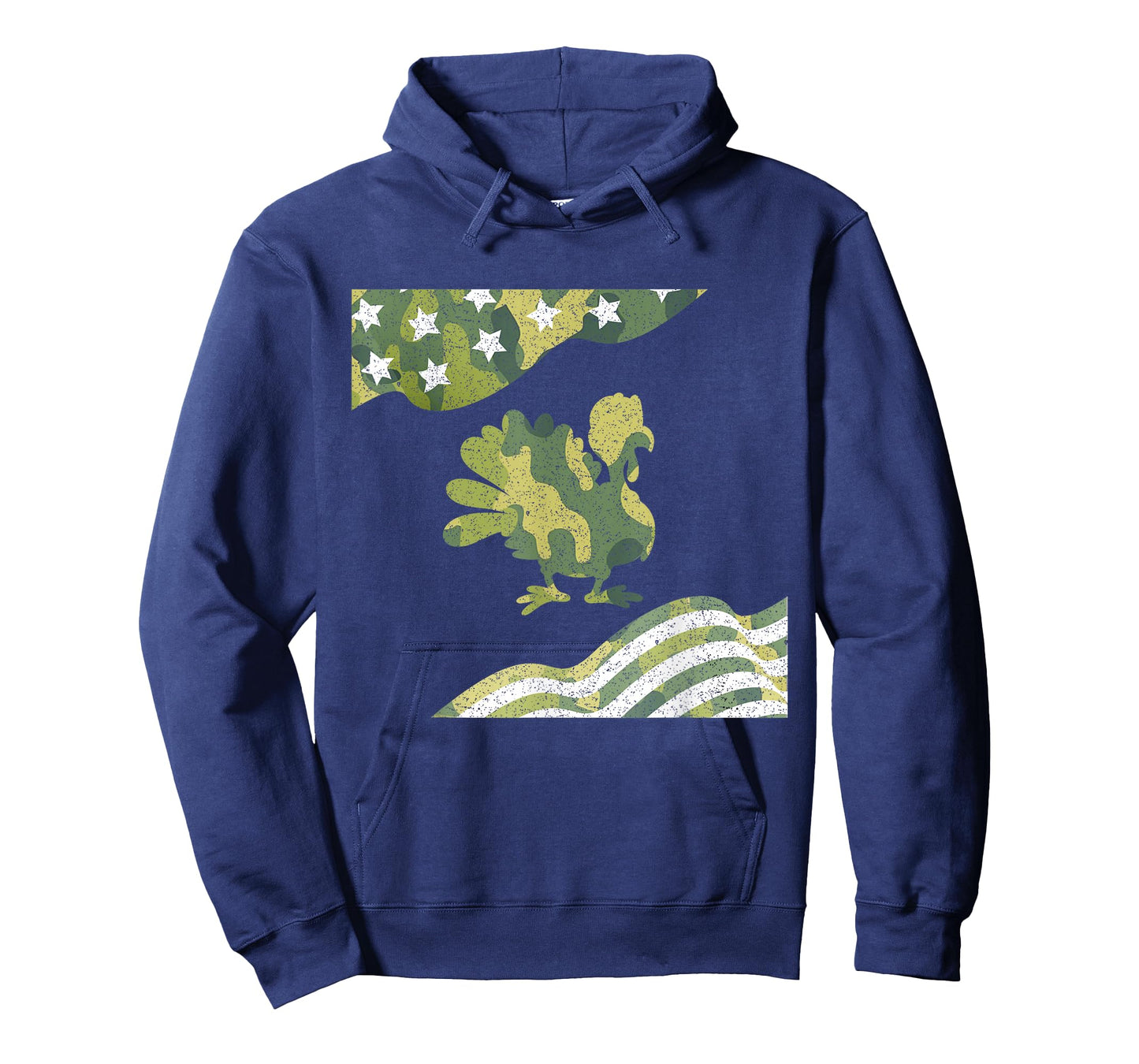 Thanksgiving Camo American Flag Turkey USA Hunting Day Men T-Shirt