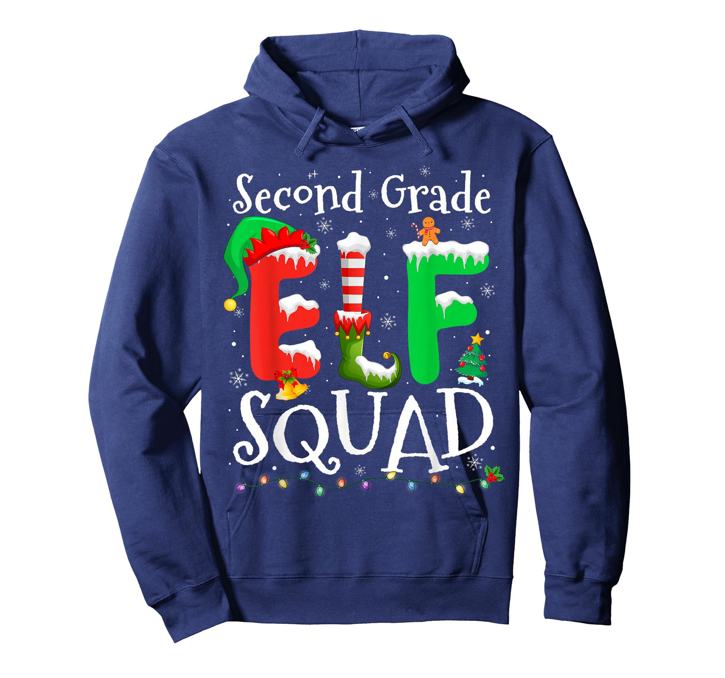 2nd Grade Elf Squad Xmas Funny Christmas Second Grade Elf T-Shirt