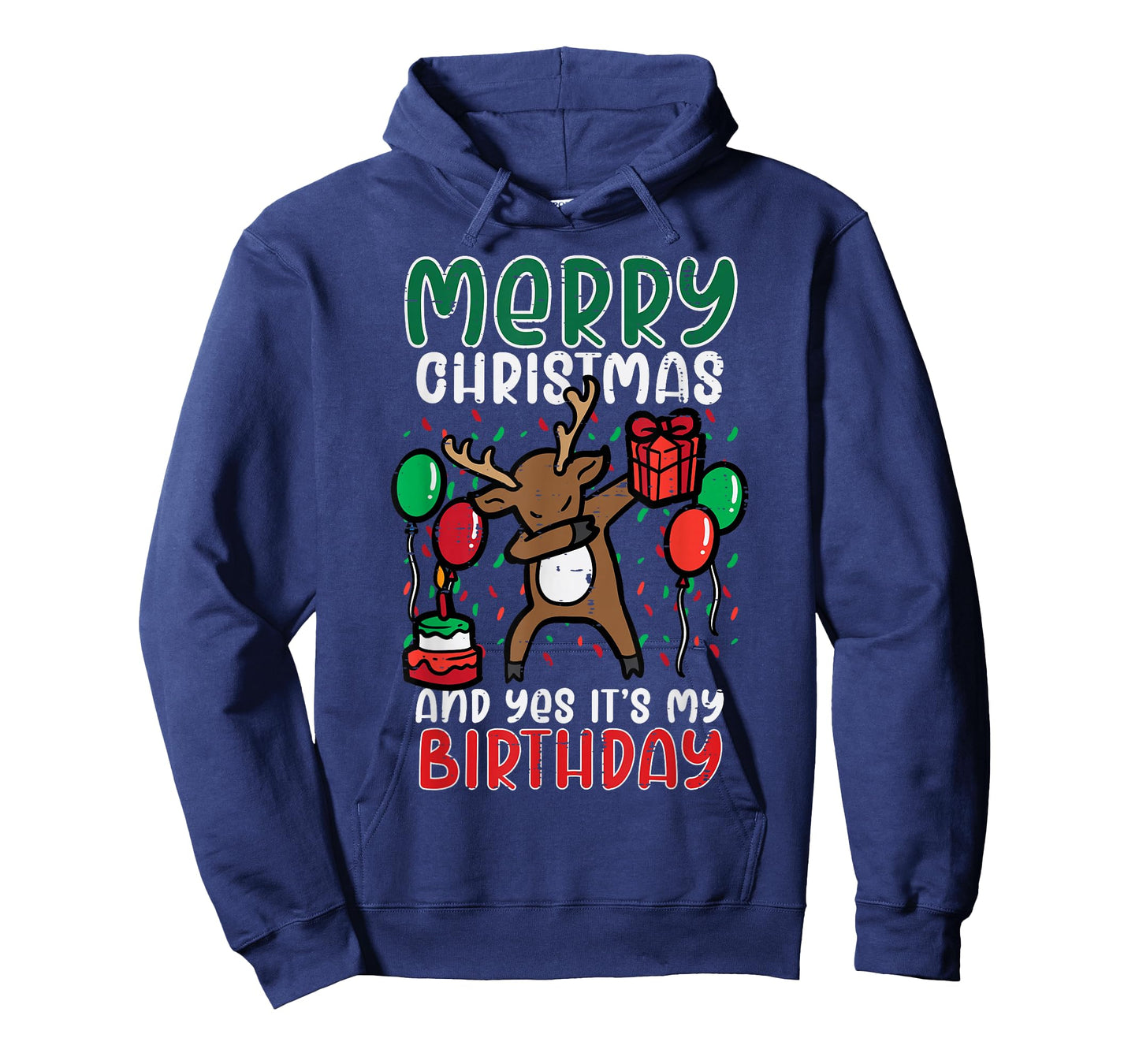 Merry Christmas Its My Birthday Reindeer Dab Xmas Bday Kids T-Shirt
