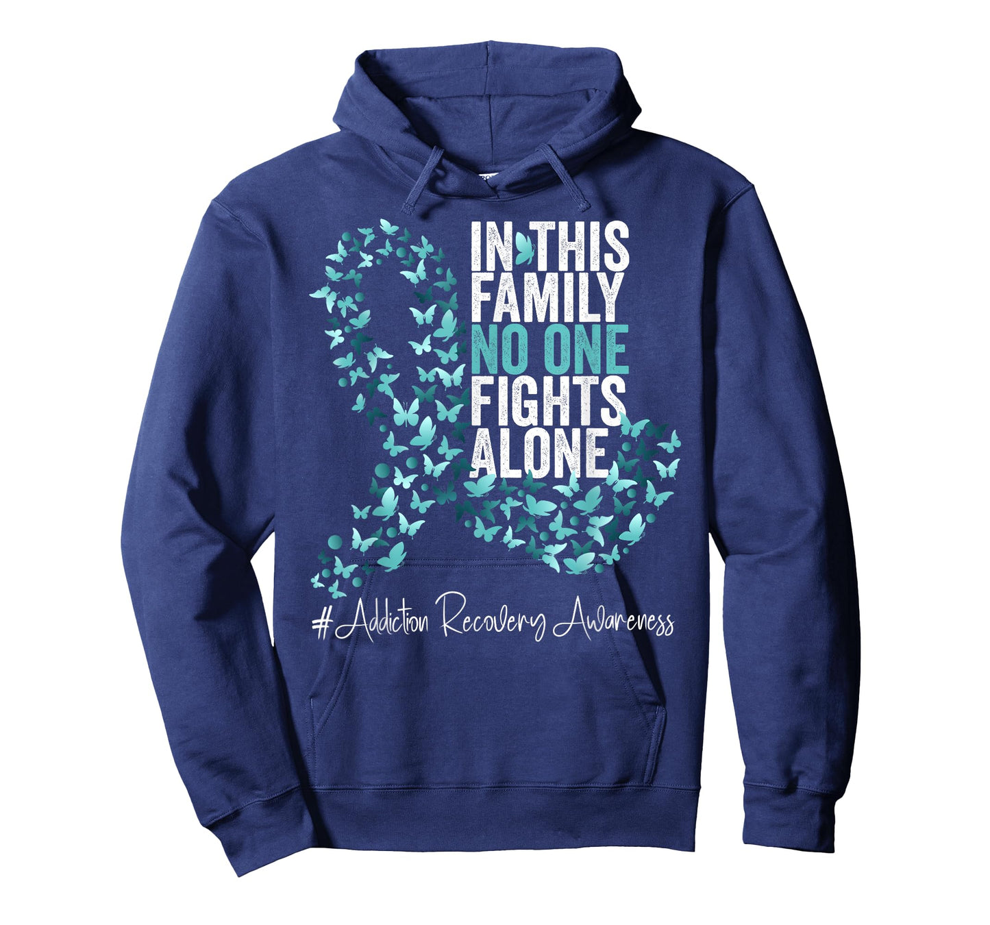 Addiction Recovery Awareness Month Teal Ribbon T-Shirt