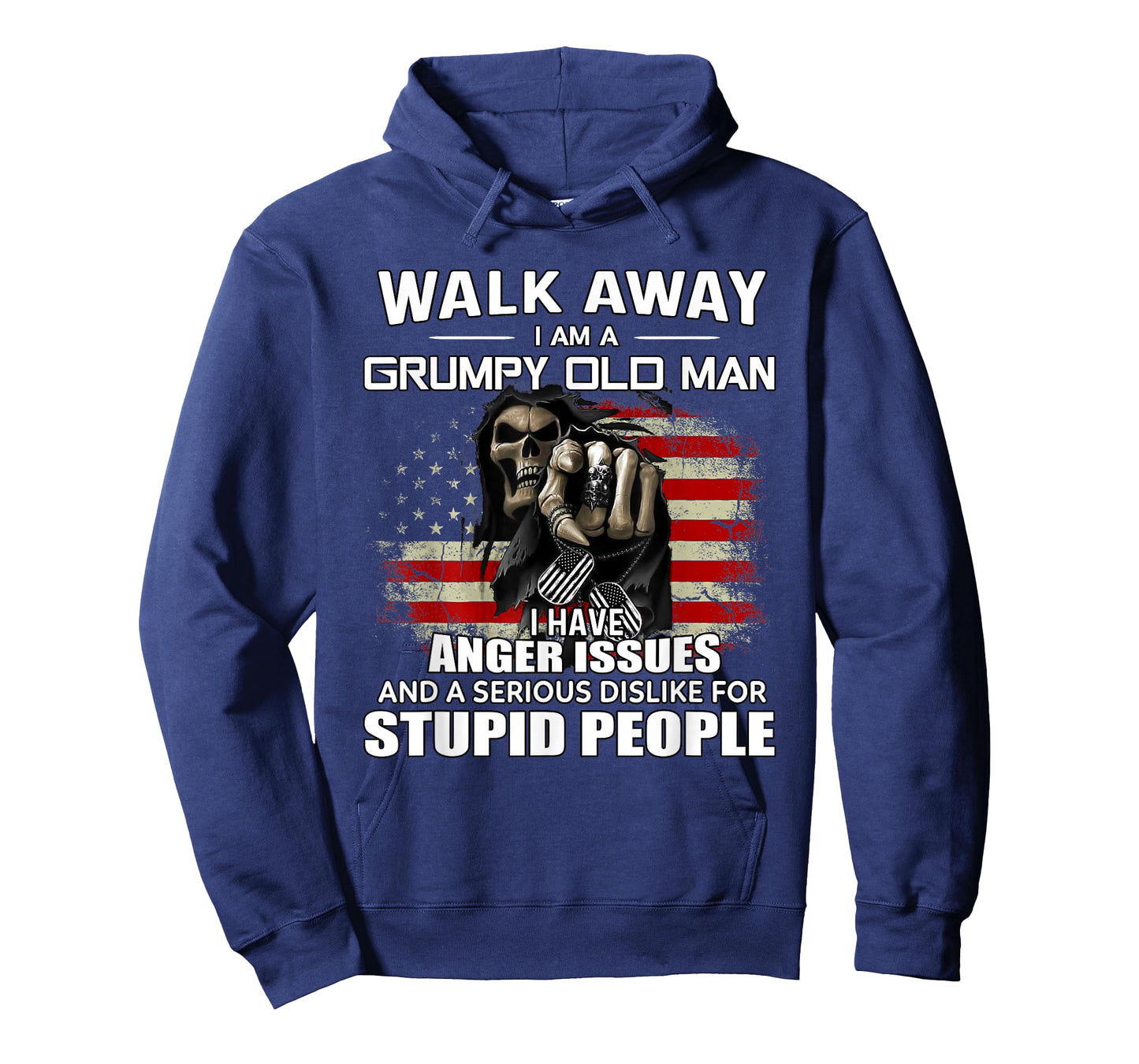 Skull Walk Away I Am A Grumpy Old Man I Have Anger Issues T-Shirt