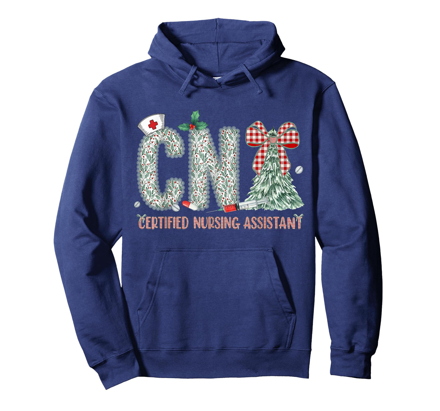Coquette Preppy Christmas CNA Nurse Christmas Tree T-Shirt