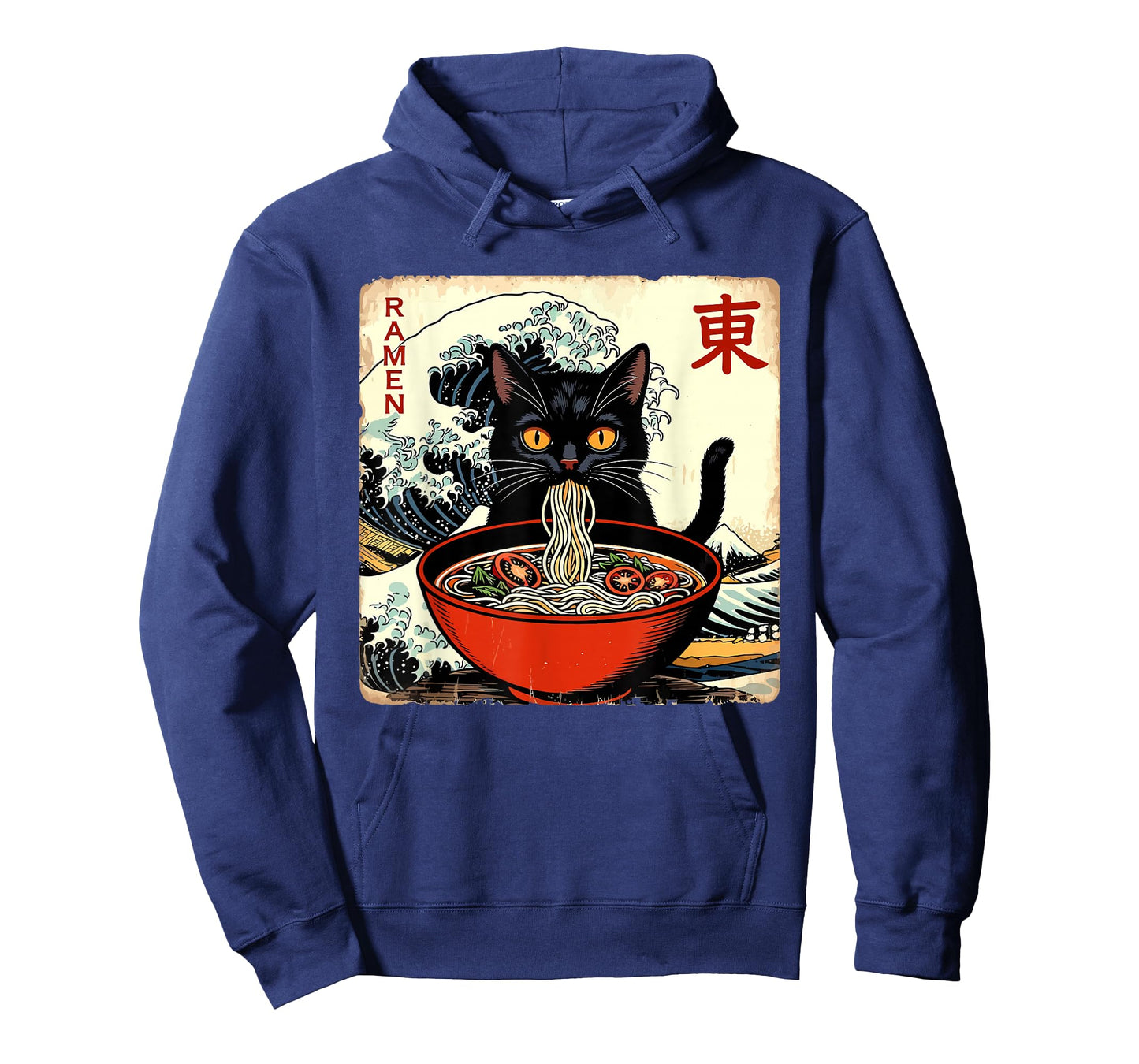 Anime Cat Ramen Japanese Funny Graphic Tees Kawaii Cat Anime T-Shirt