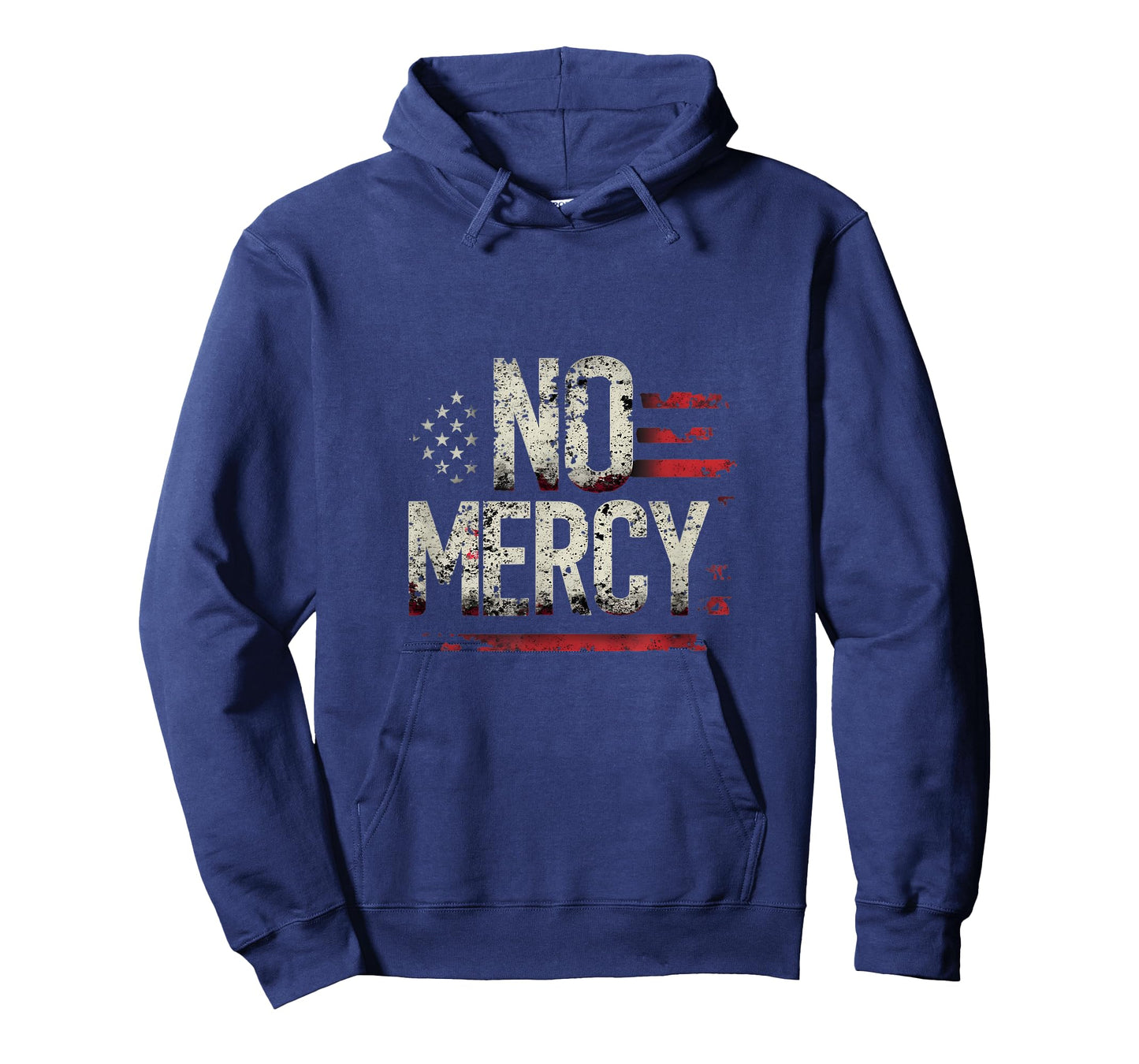 No Mercy American Flag Distressed Style T-Shirt