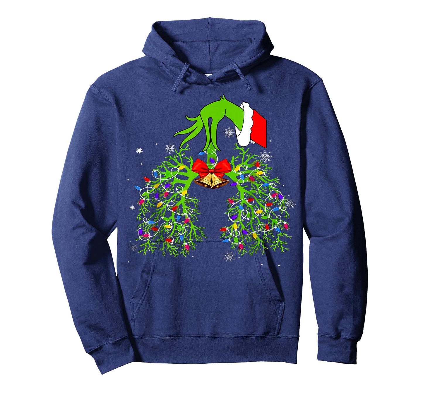 Christmas Nurse, Respiratory Therapist, Lung Xmas Lights T-Shirt