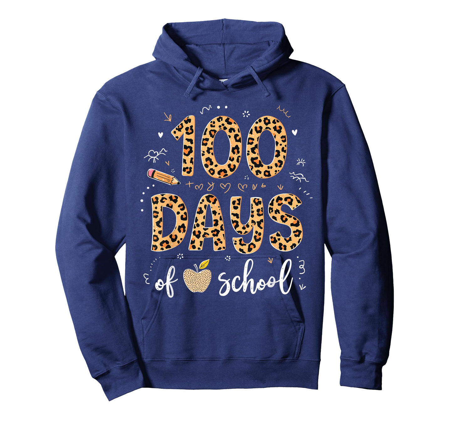 100 Days of School Leopard Print Design for Kids & Teachers T-Shirt