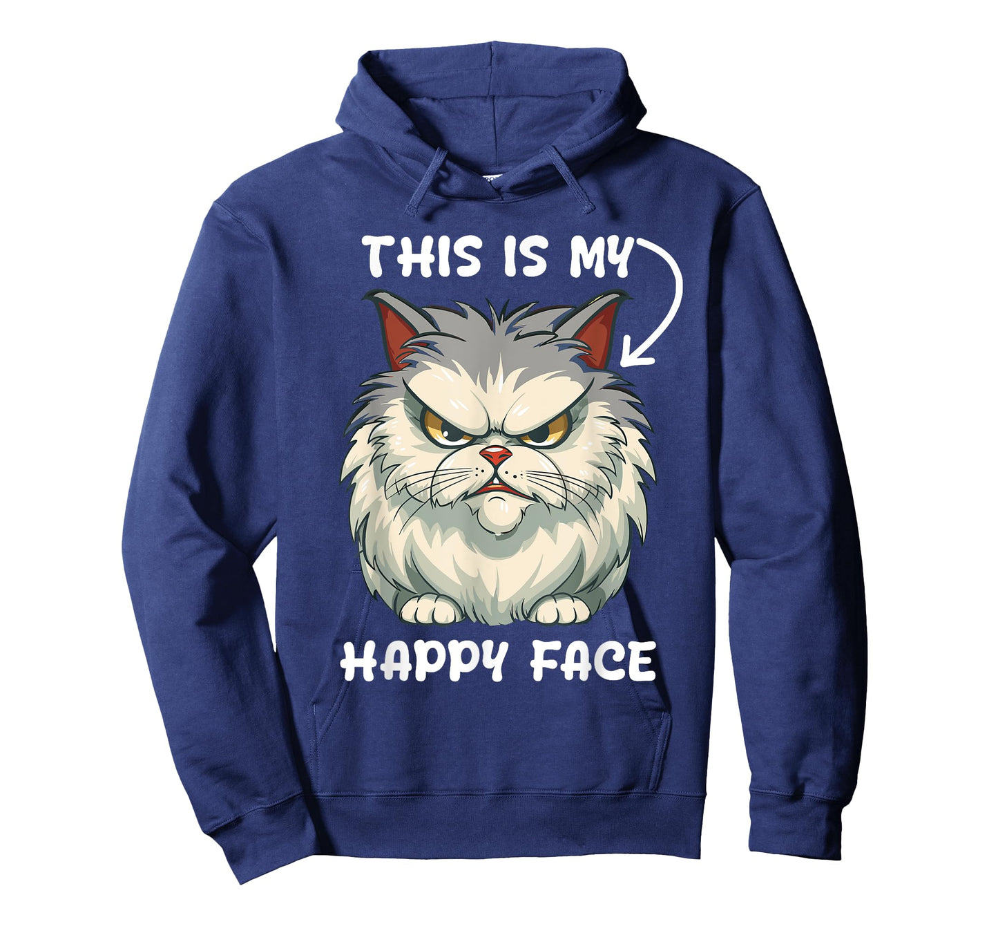 This Is My Happy Face Funny Cat With Grumpy Face Cat Lover T-Shirt