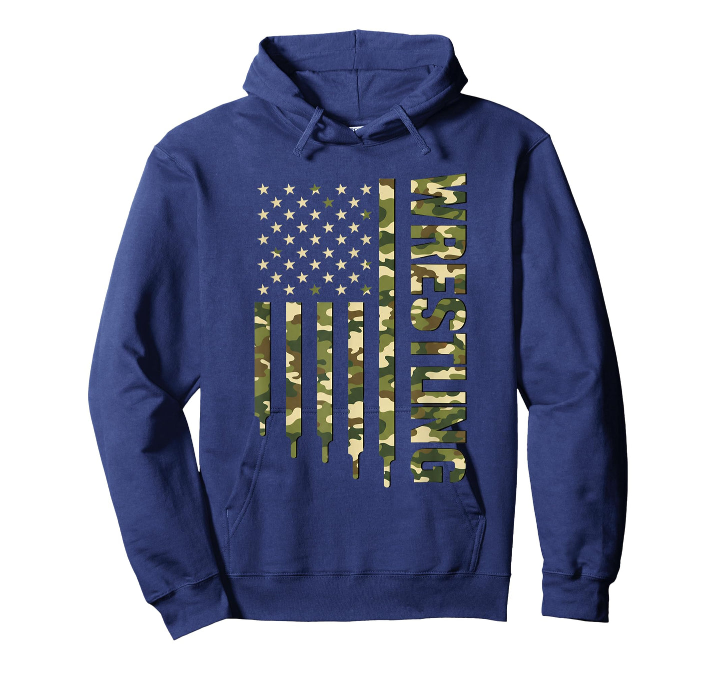 Wrestling Camo Flag, Wrestling Vertical Camo Design T-Shirt
